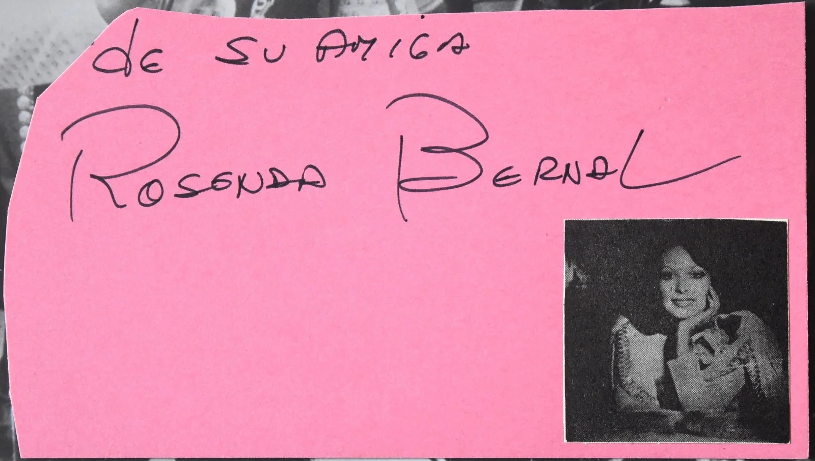 Rosenda Bernal Hand Signed Card, image 2