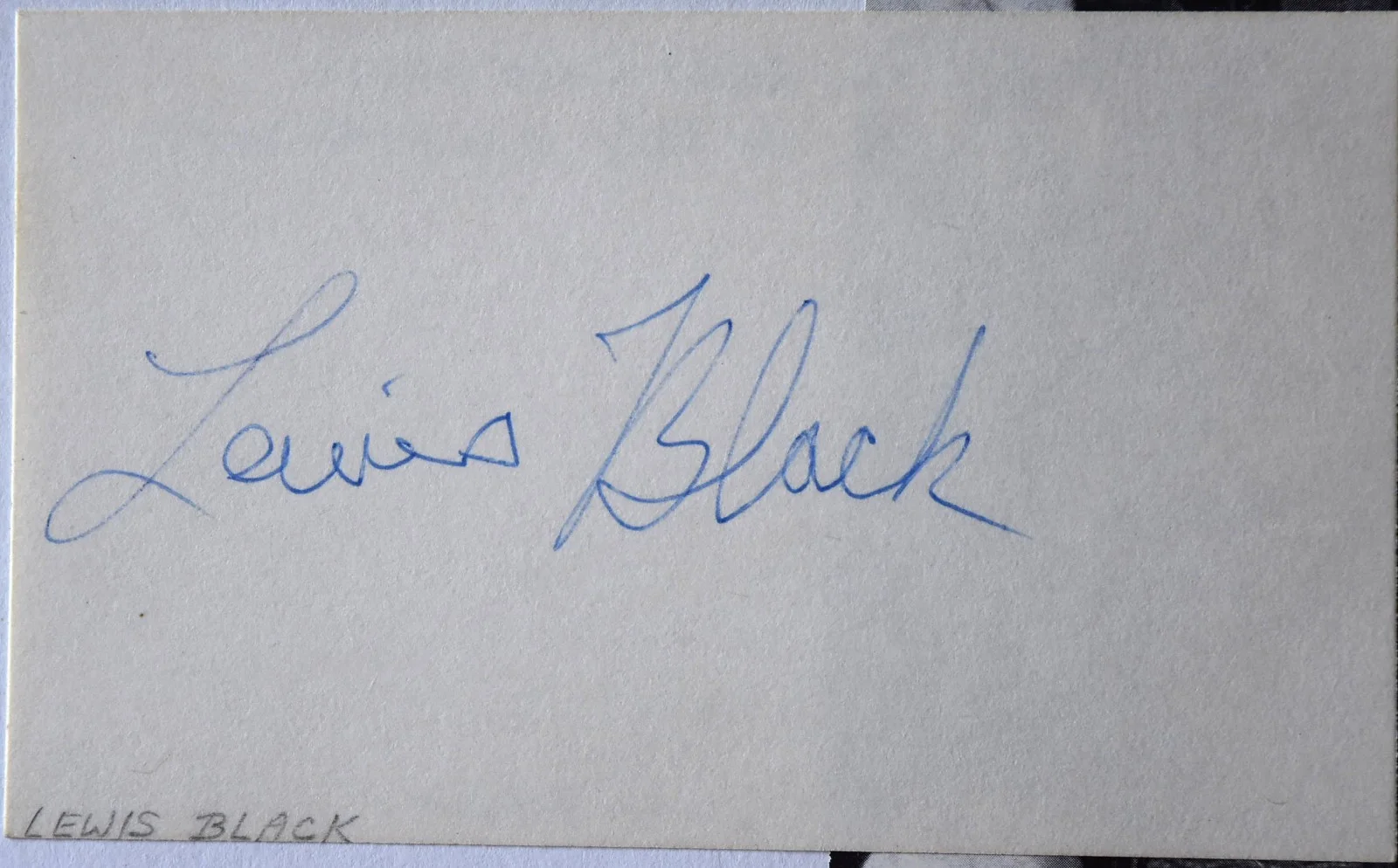 Lewis Black Hand Signed Card, image 2