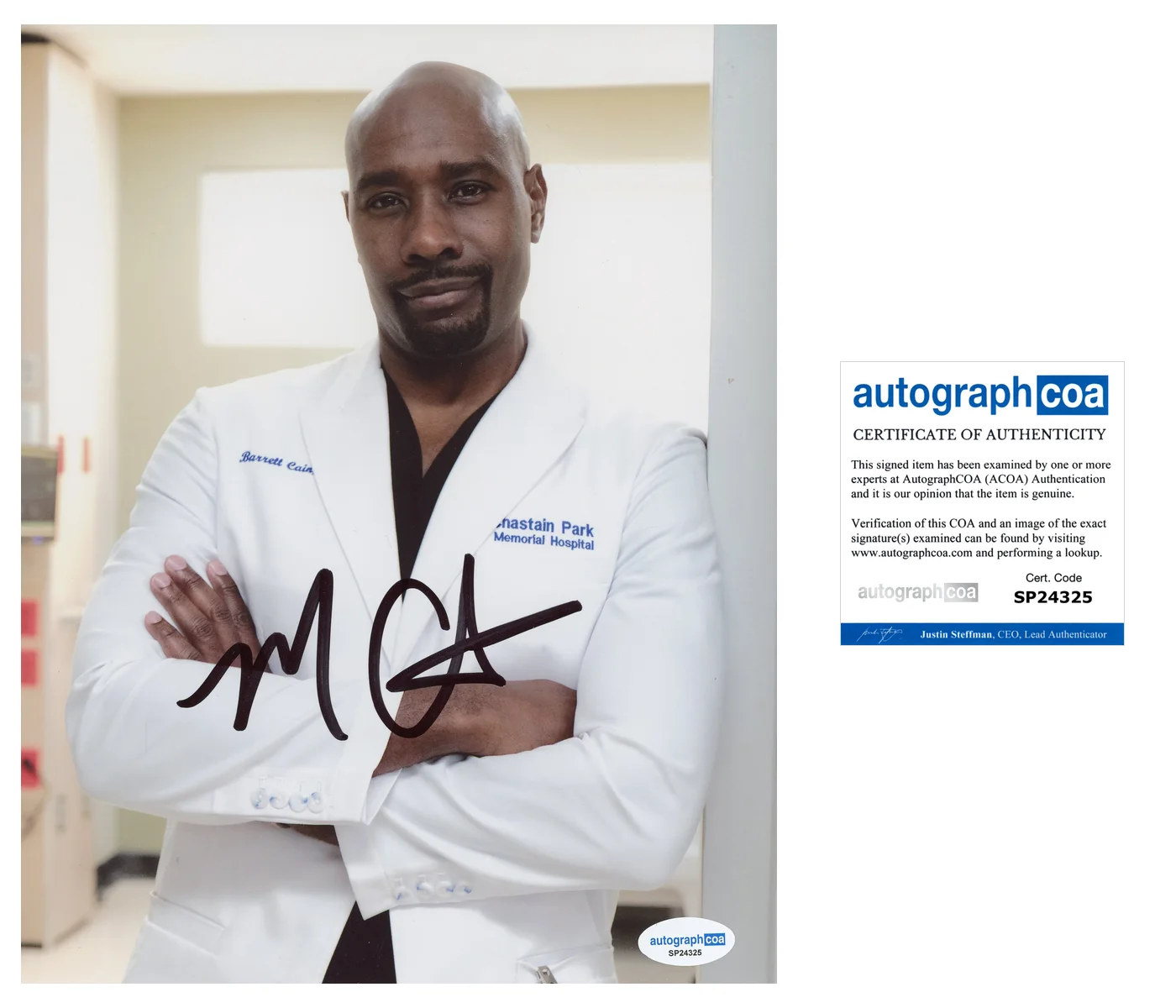 Morris Chestnut — Morris Chestnut Signed Autographed THE RESIDENT 8x10 Photo ACOA A Watson
