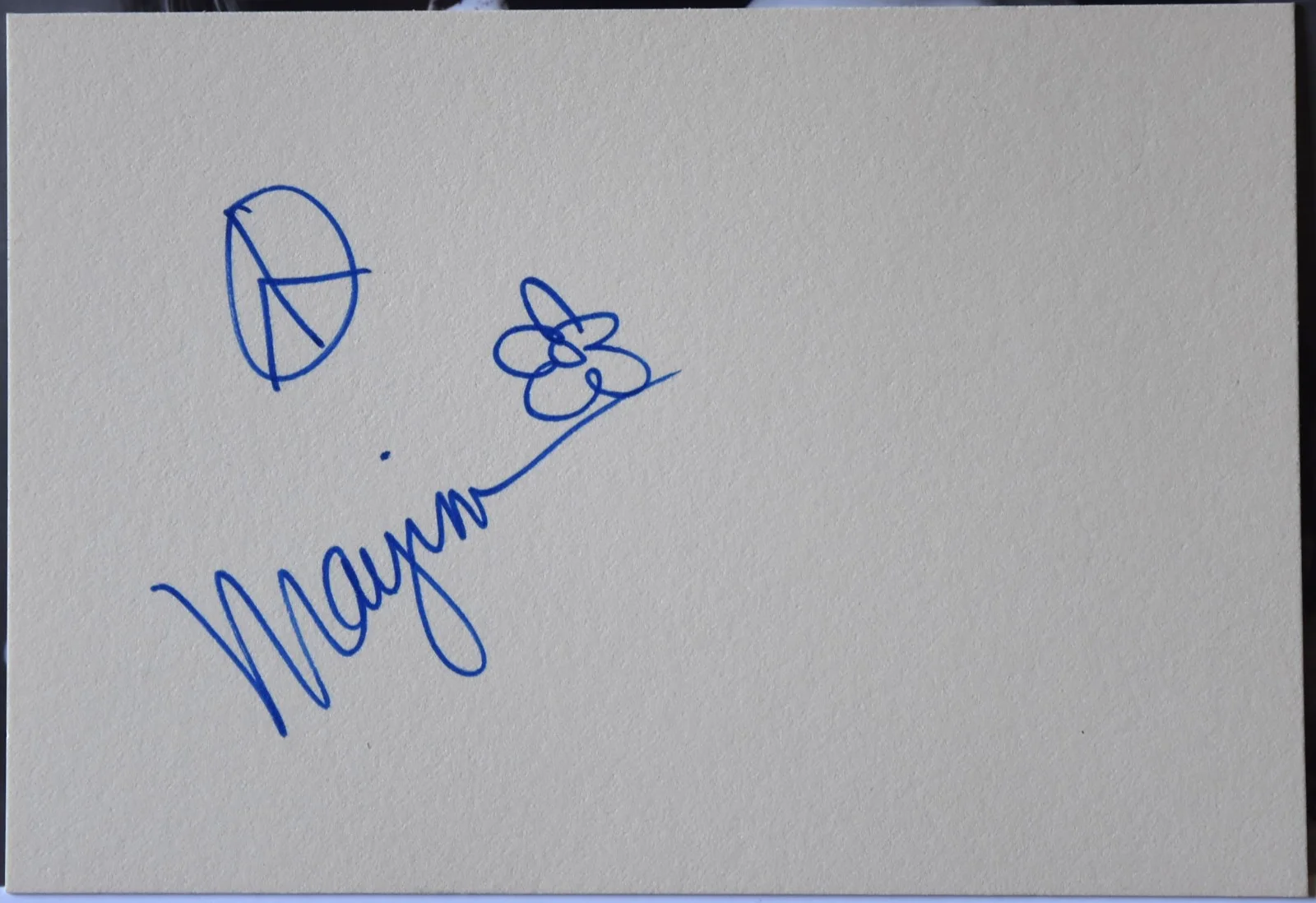 Mayim Bialik Hand Signed Card, image 2