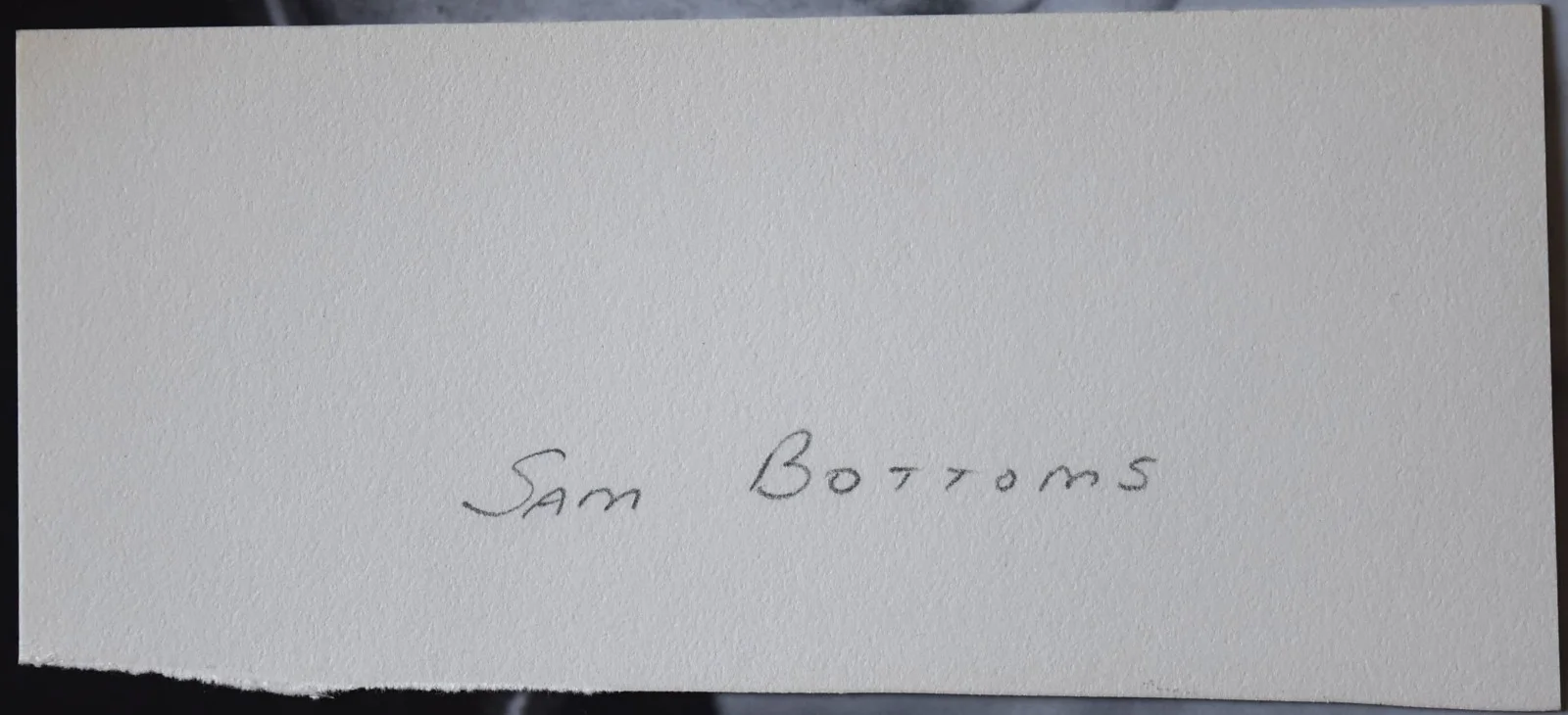 Sam Bottoms Hand Signed Card, image 3