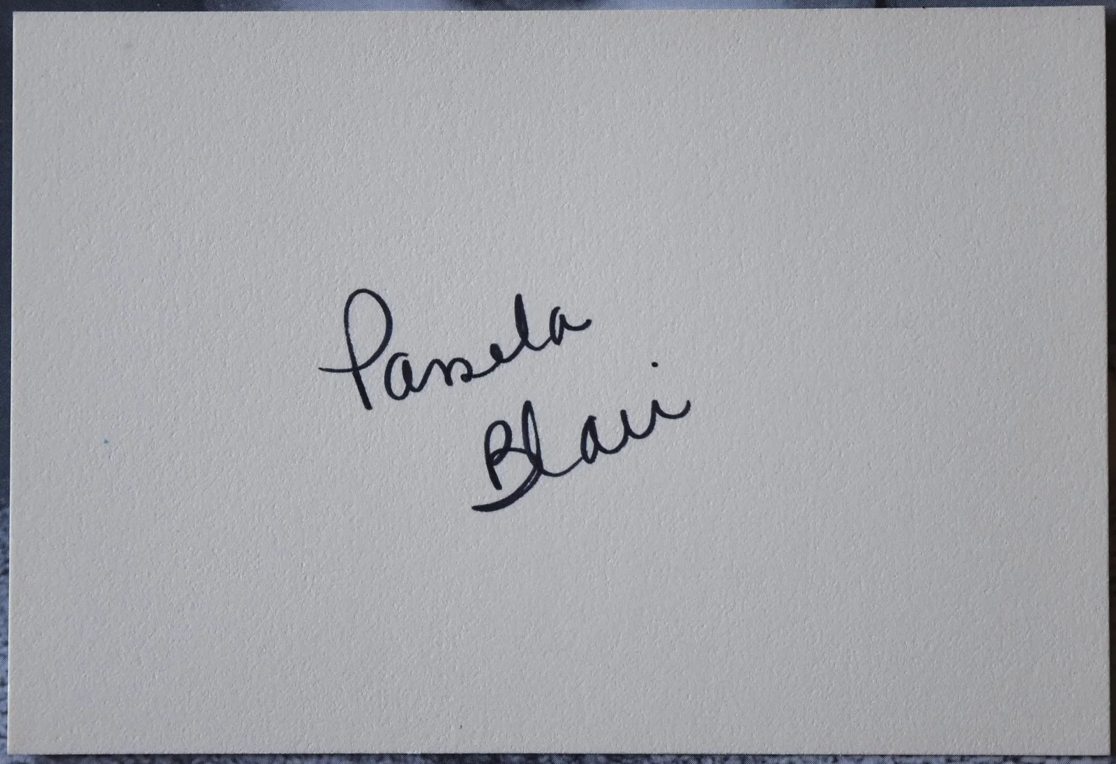 Pamela Blair Hand Signed Card, image 2