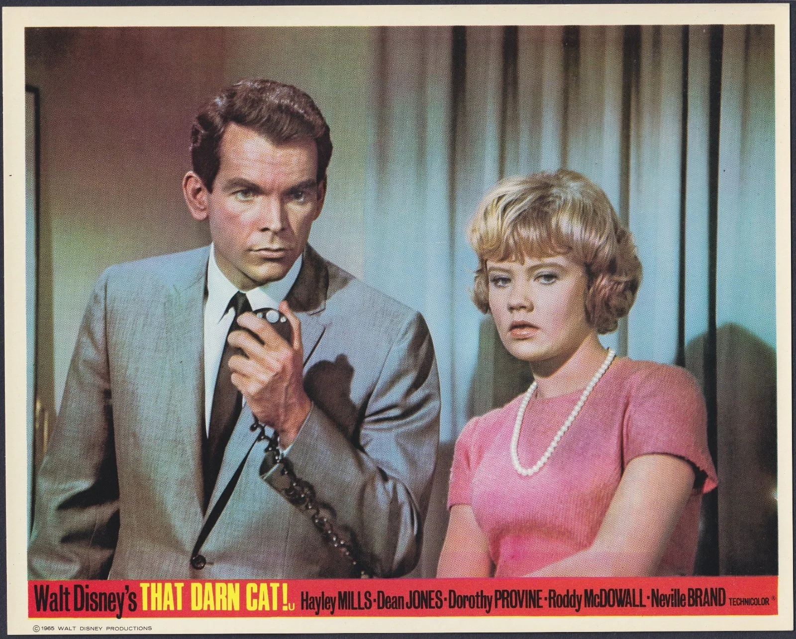 That Darn Cat! 8x ORIGINAL UK FOH Lobby Cards Disney Hayley Mills 1965, изображение 4