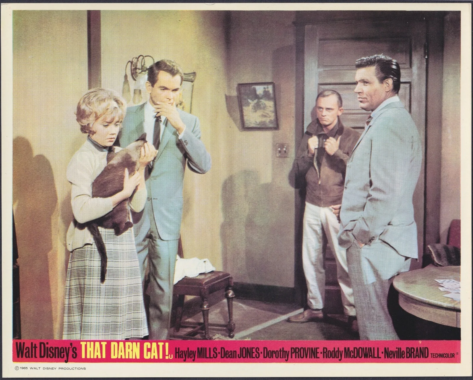 That Darn Cat! 8x ORIGINAL UK FOH Lobby Cards Disney Hayley Mills 1965, изображение 5