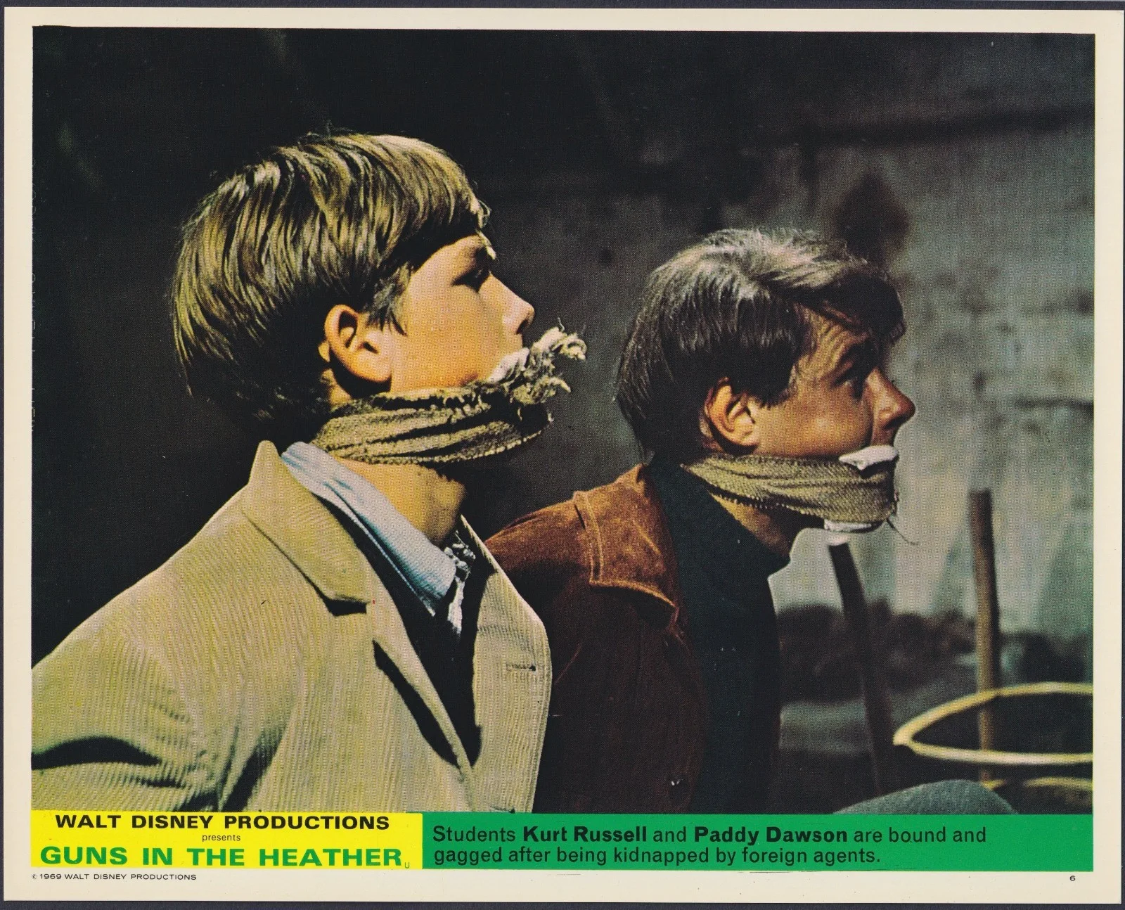 Guns in the Heather 8x ORIGINAL UK FOH Lobby Cards Disney Kurt Russell 1969, изображение 3
