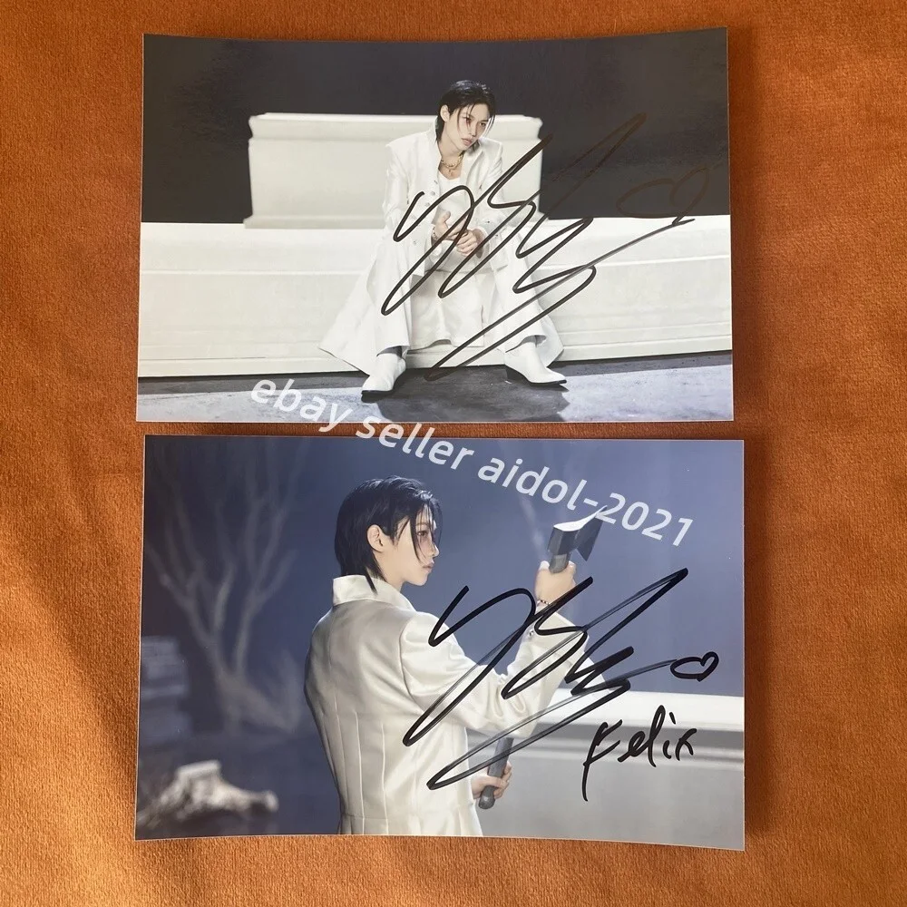 Stray Kids FELIX Felix Photo Autographed Signed K-POP Collection 4*6 2025B, изображение 2