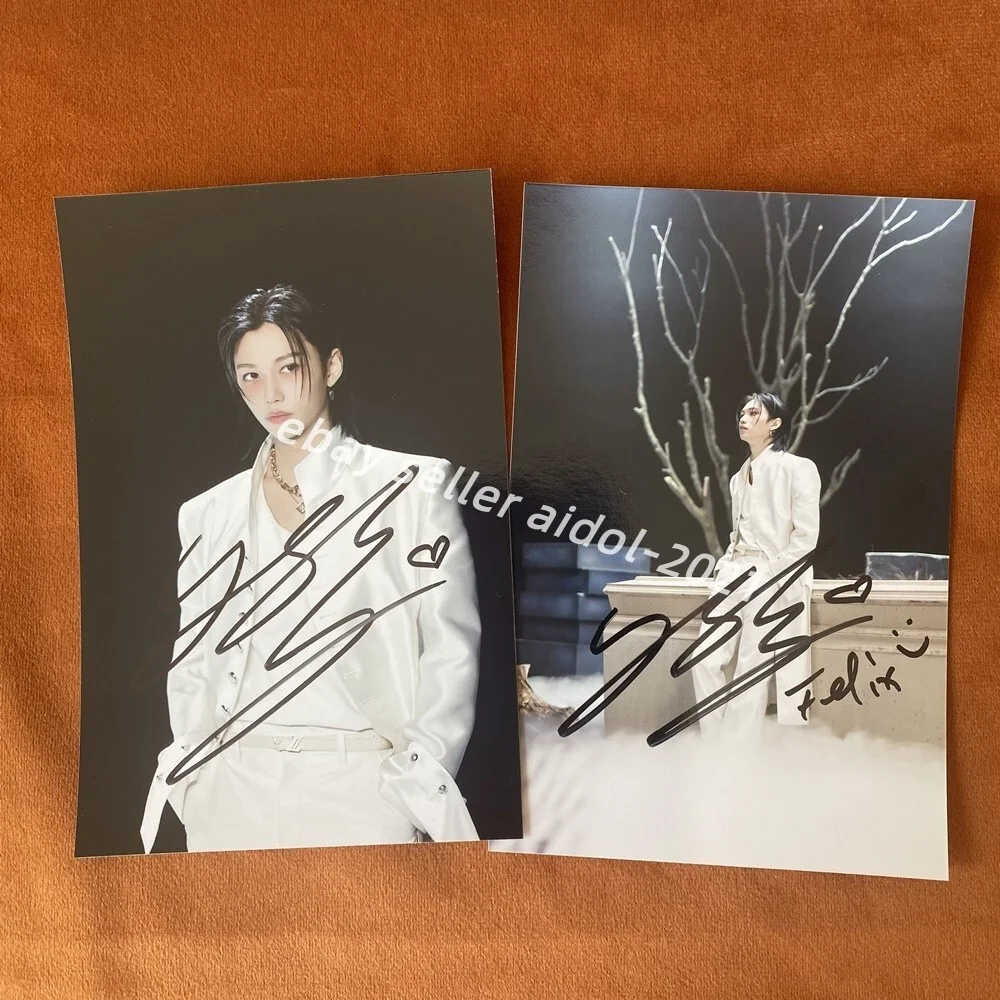 Stray Kids FELIX Felix Photo Autographed Signed K-POP Collection 4*6 2025B, изображение 3