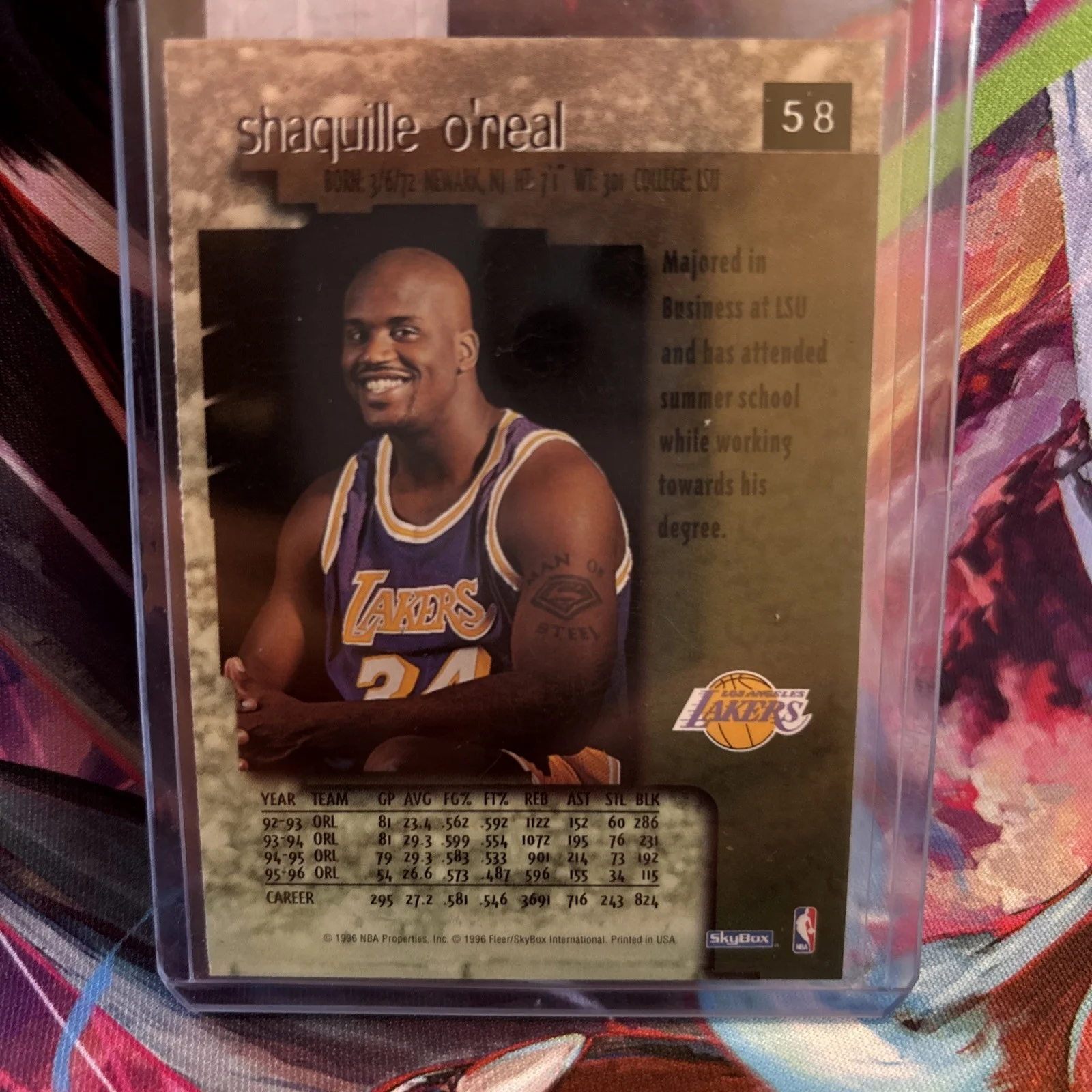 Shaquille ONeal signed 4x6 Shaq NBA Lakers Basketball Hall of Fame, изображение 2