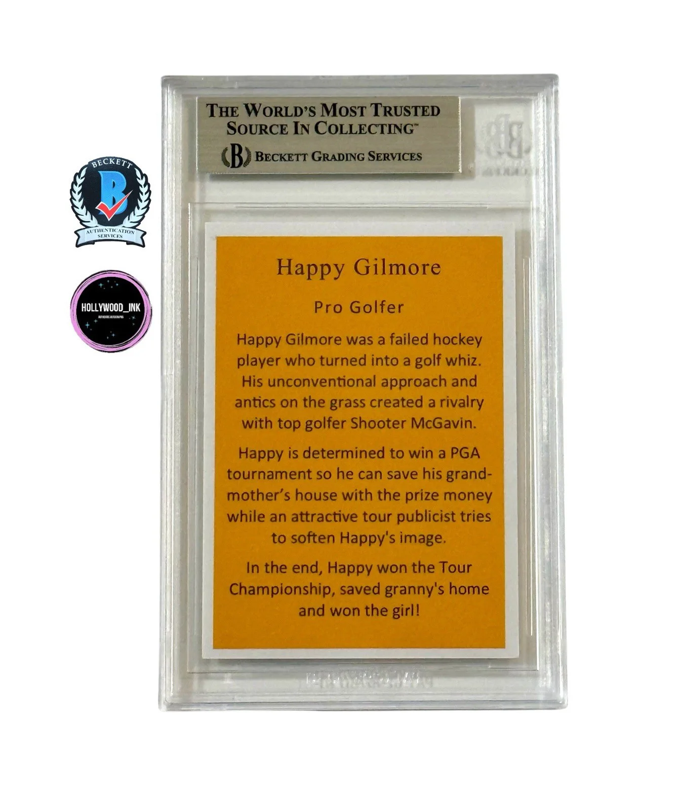 Adam Sandler — ADAM SANDLER SIGNED HAPPY GILMORE CUSTOM CARD AUTOGRAPH BECKETT SLABBED-A, изображение 2