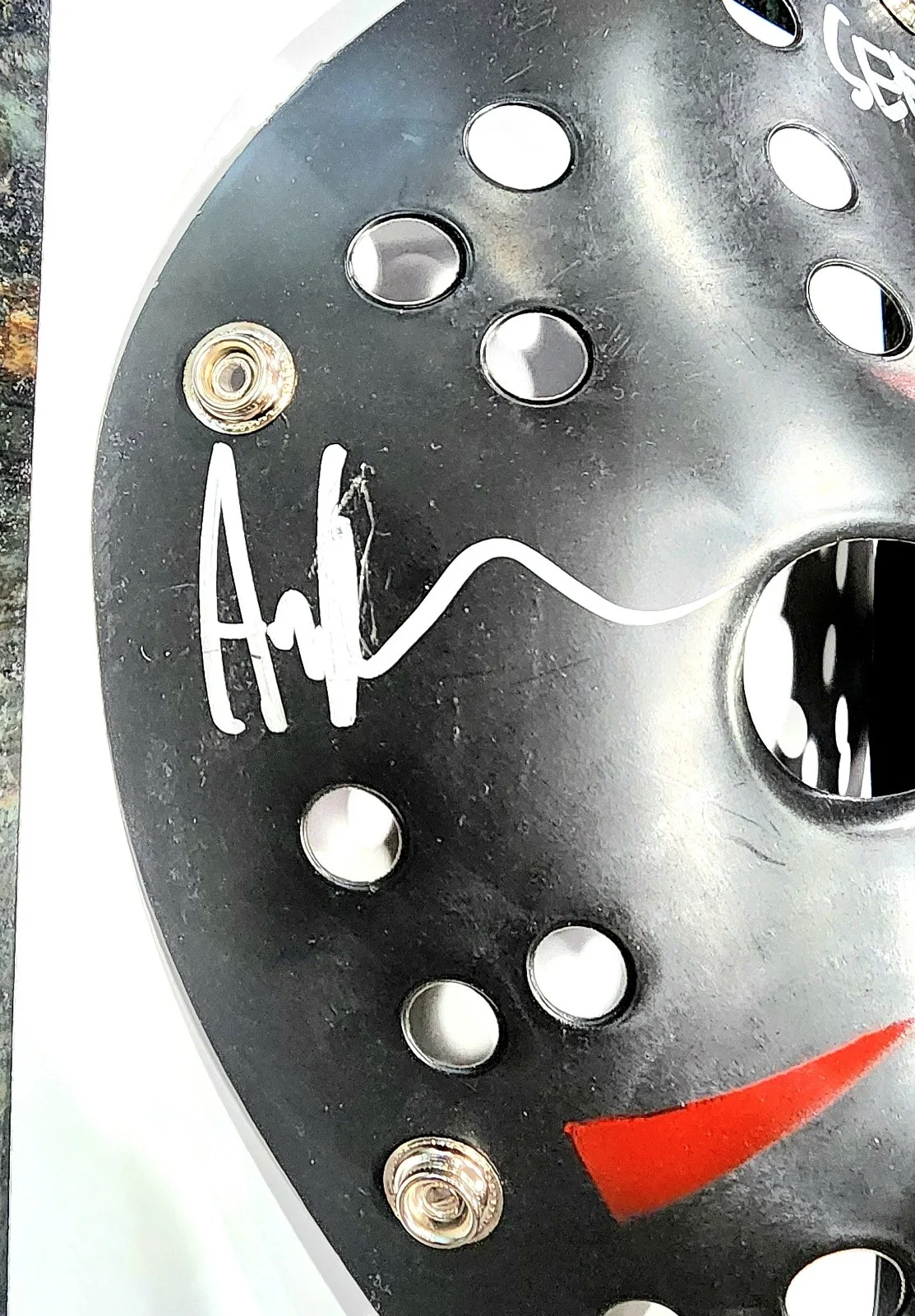Ari Lehman — Ari Lehman Friday The 13th Autographed with 2 Inscriptions "See You In Hell" BAS, изображение 2