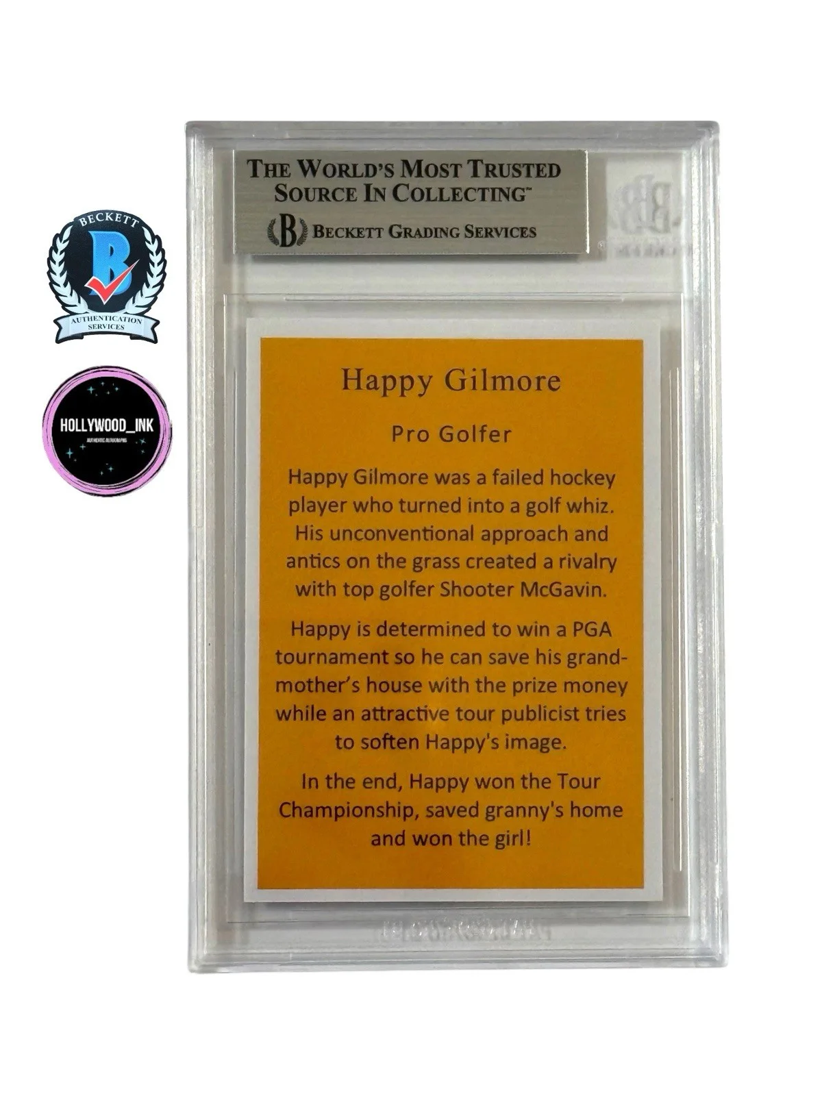 Adam Sandler — ADAM SANDLER SIGNED HAPPY GILMORE CUSTOM CARD AUTOGRAPH BECKETT SLABBED-B, изображение 2