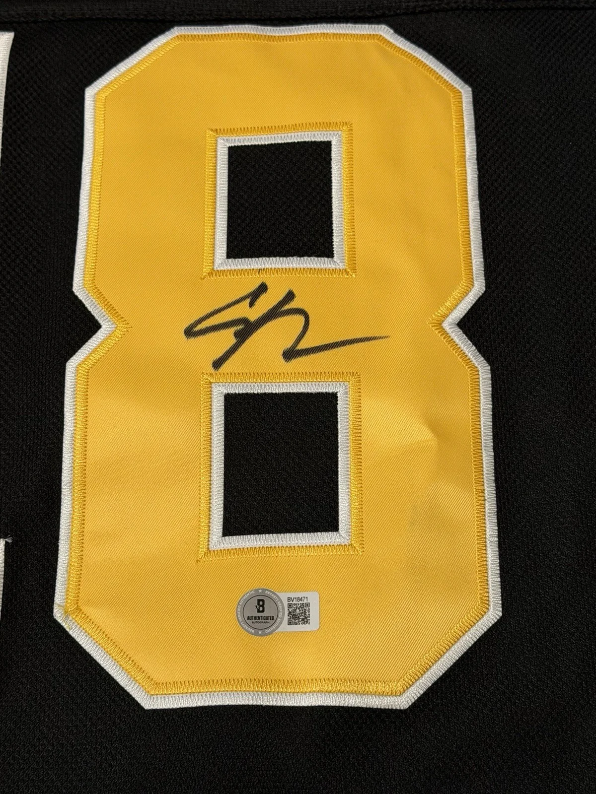 Adam Sandler — ADAM SANDLER SIGNED AUTOGRAPH HAPPY GILMORE BOSTON BRUIN HOCKEY JERSEY BECKETT-A, изображение 4