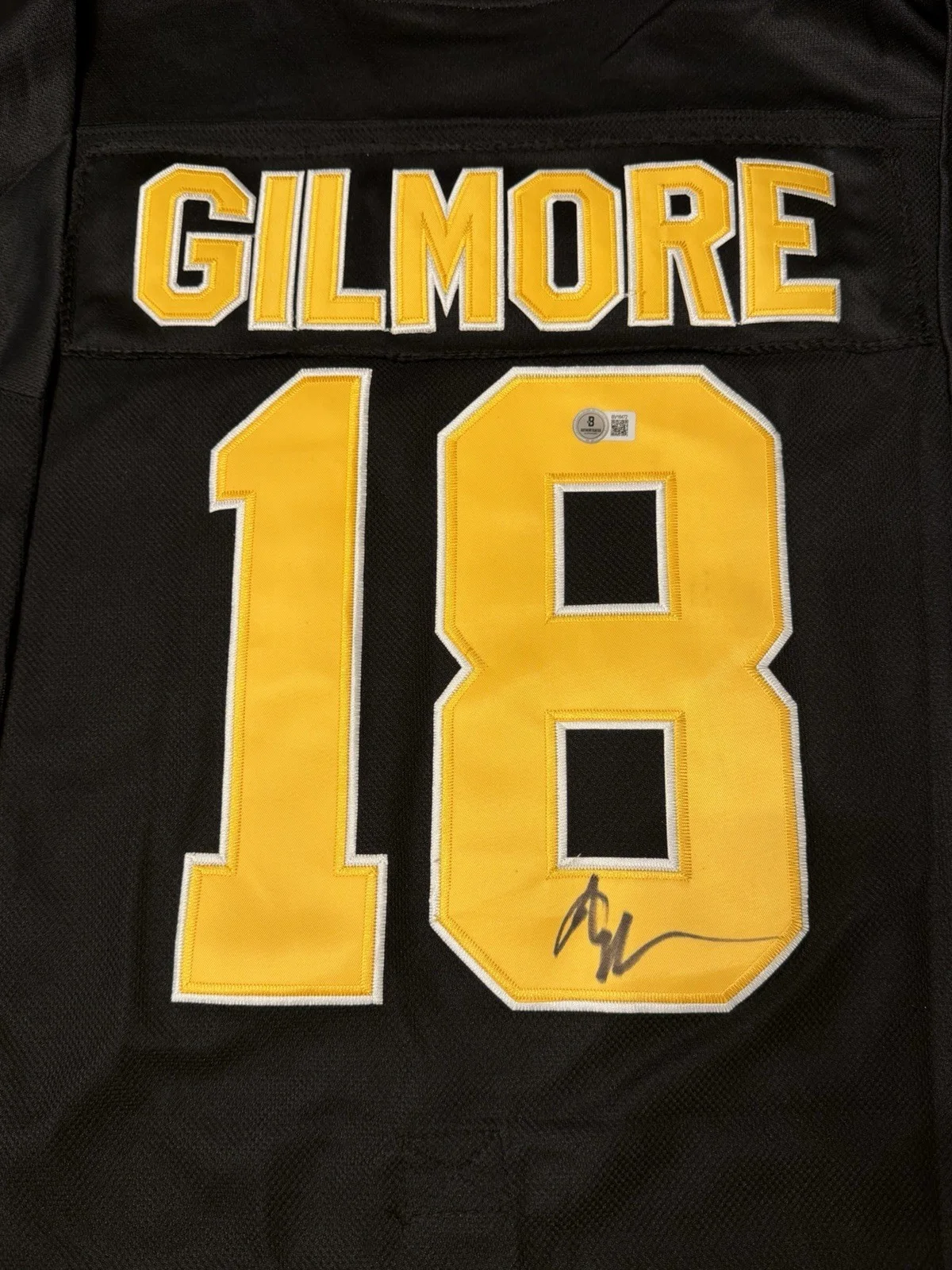 Adam Sandler — ADAM SANDLER SIGNED AUTOGRAPH HAPPY GILMORE BOSTON BRUIN HOCKEY JERSEY BECKETT-B, изображение 3