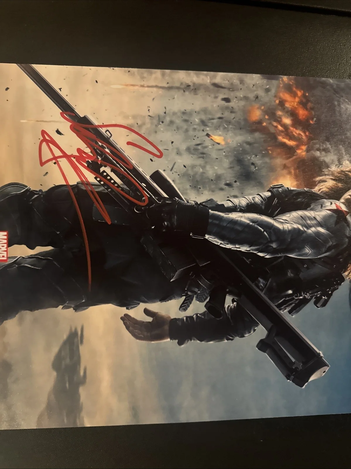 Sebastian Stan Signed 11x17 Winter Soldier Photo - SWAU COA Captain America, изображение 3