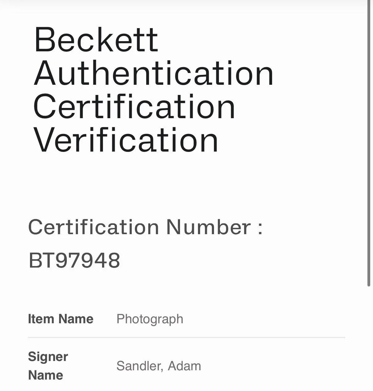 Adam Sandler — ADAM SANDLER SIGNED AUTOGRAPH HAPPY GILMORE 11X14 PHOTO BECKETT BT97948, изображение 4
