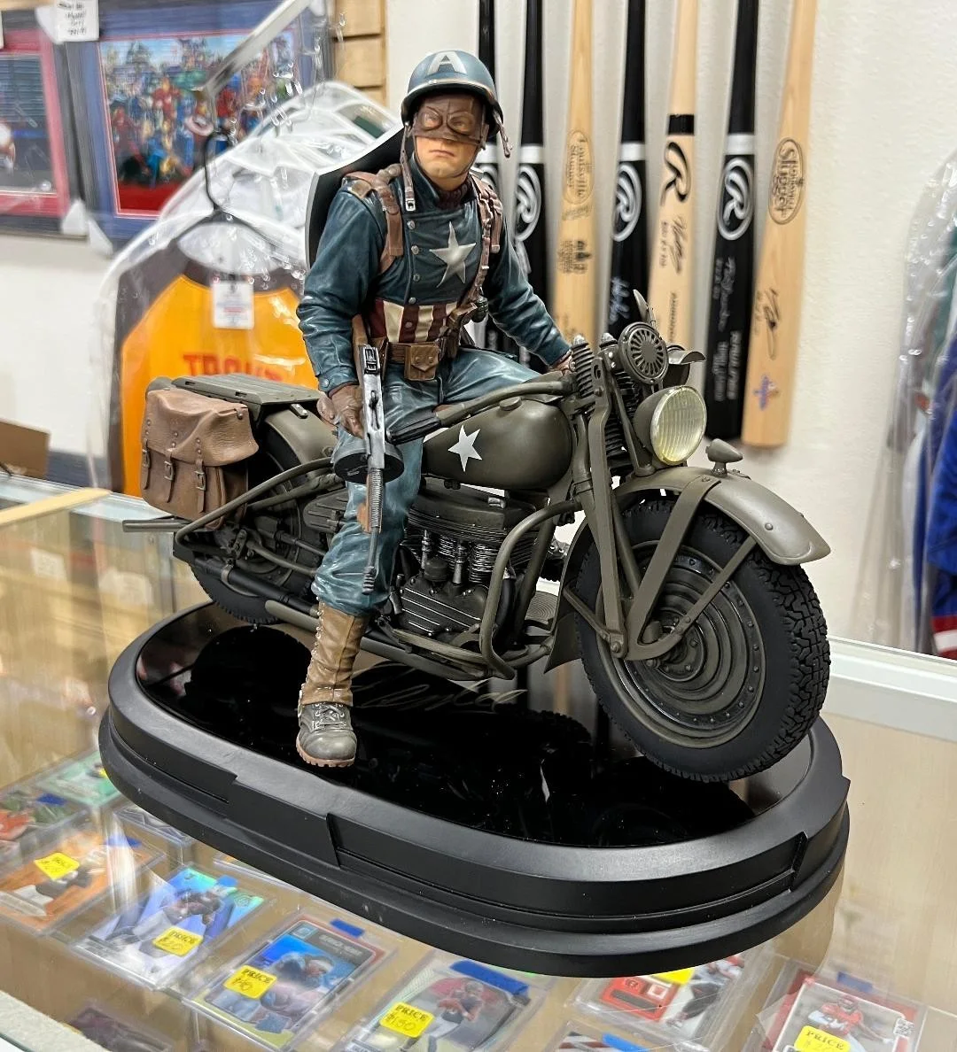 Stan Lee — PSA/DNA Authentic Stan Lee Autograph Captain America On Motorcycle Statue #/320, image 4