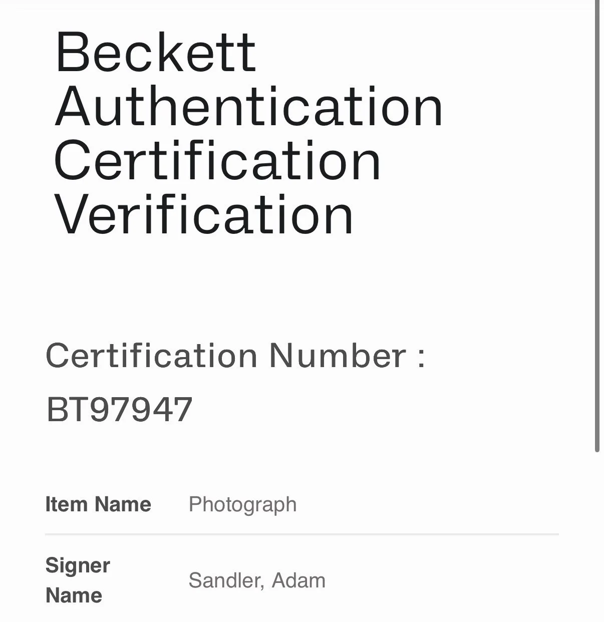 Adam Sandler — ADAM SANDLER SIGNED AUTOGRAPH HAPPY GILMORE 11X14 PHOTO BECKETT BT97947, изображение 4