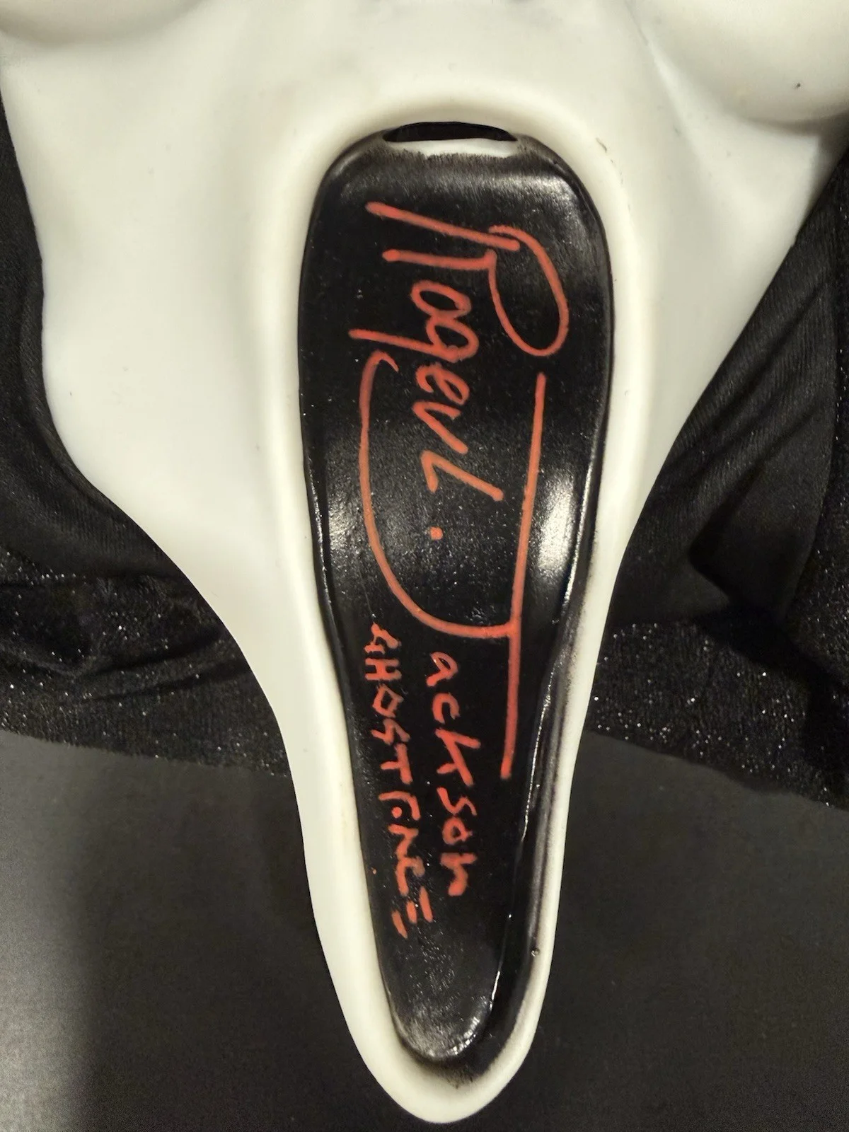 ROGER JACKSON Signed GHOSTFACE MASK Autograph SCREAM JSA COA, image 2