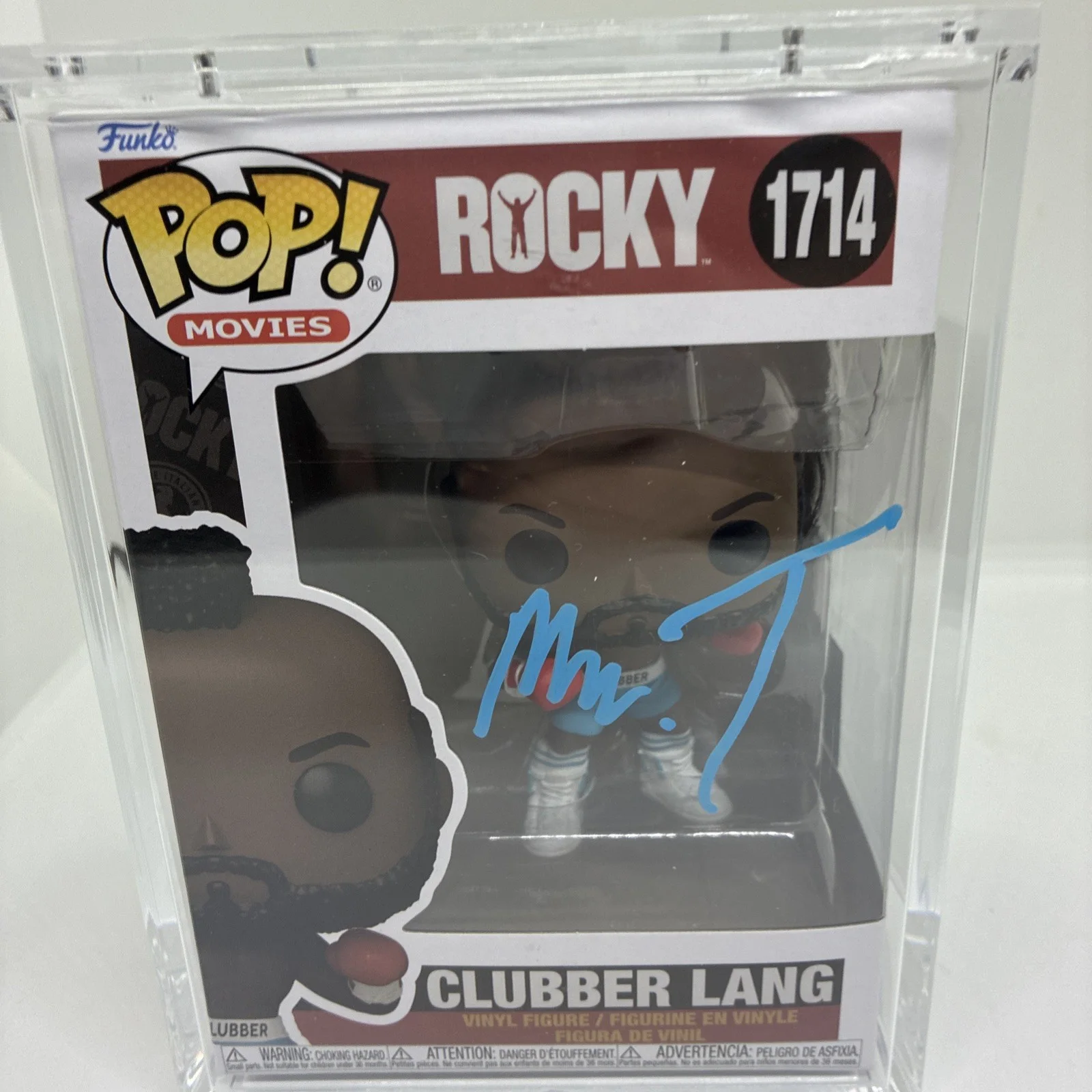 Mr. T — Mr. T Autographed Signed Funko Pop #1714 Clubber Lang Rocky in Protector OPIX, изображение 2