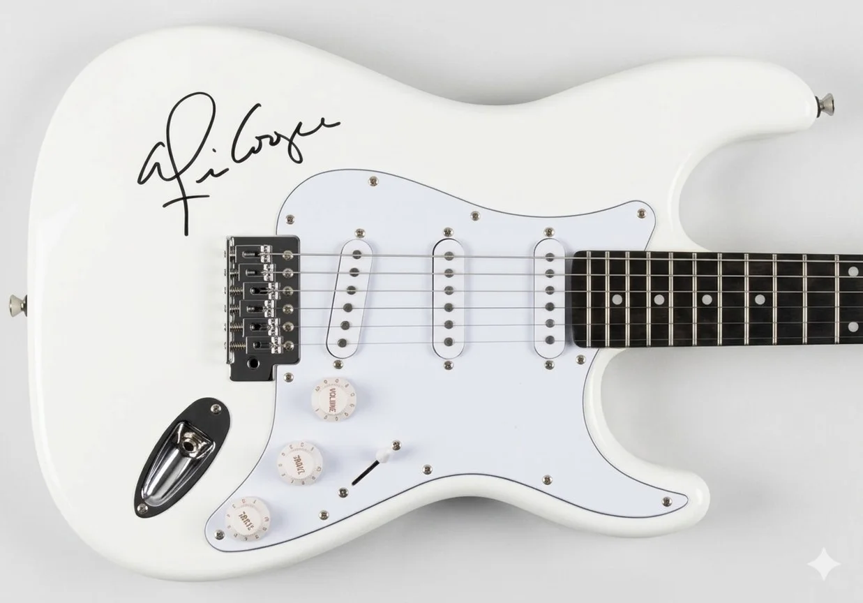 Alice Cooper — Alice Cooper Signed 39" White Electric Guitar BAS ✅ GradedGeekz Out 👀 🔥🔥, image 3
