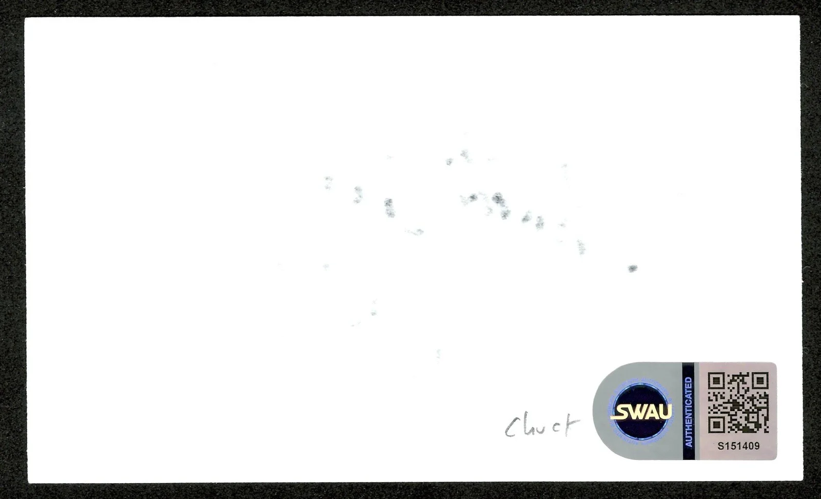 Chuck Berry Signed Autographed 3x5 Card SWAU Cert Fathers Of Rock & Roll, изображение 2