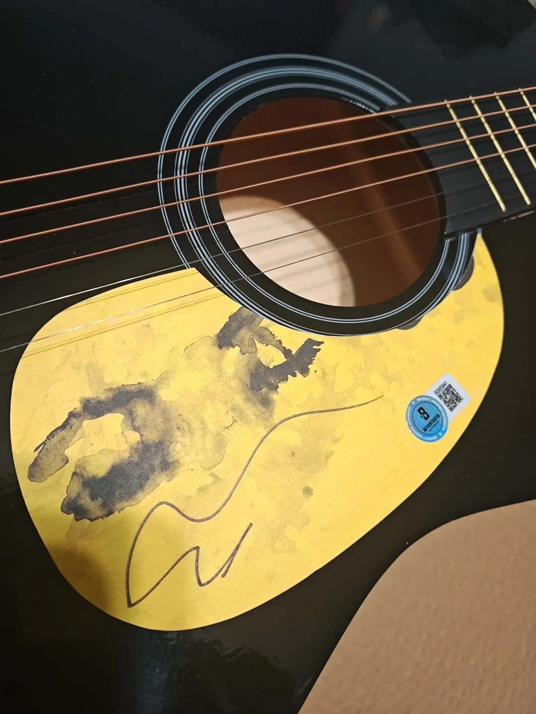 Amazing Autographed Ed Sheeran Signed Custom 39" Acoustic Guitar COA (Beckett), image 2