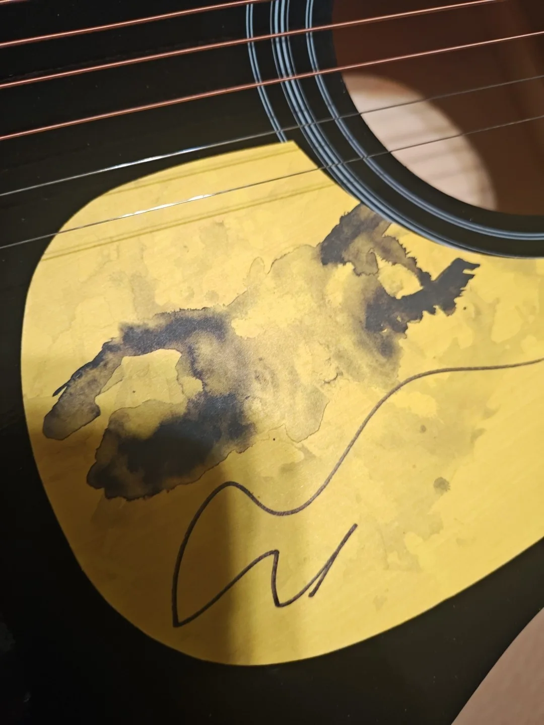 Amazing Autographed Ed Sheeran Signed Custom 39" Acoustic Guitar COA (Beckett), image 3
