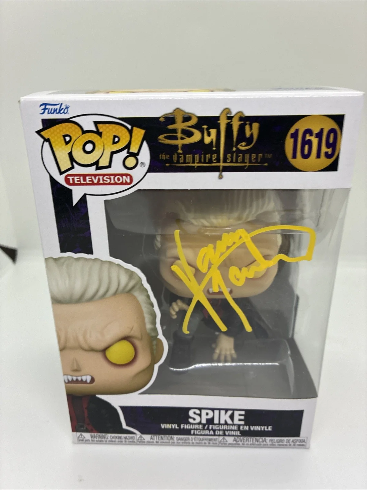 JAMES MARSTERS — JAMES MARSTERS SIGNED BUFFY THE VAMPIRE SLAYER Spike Funko POP #1619 Opix COA