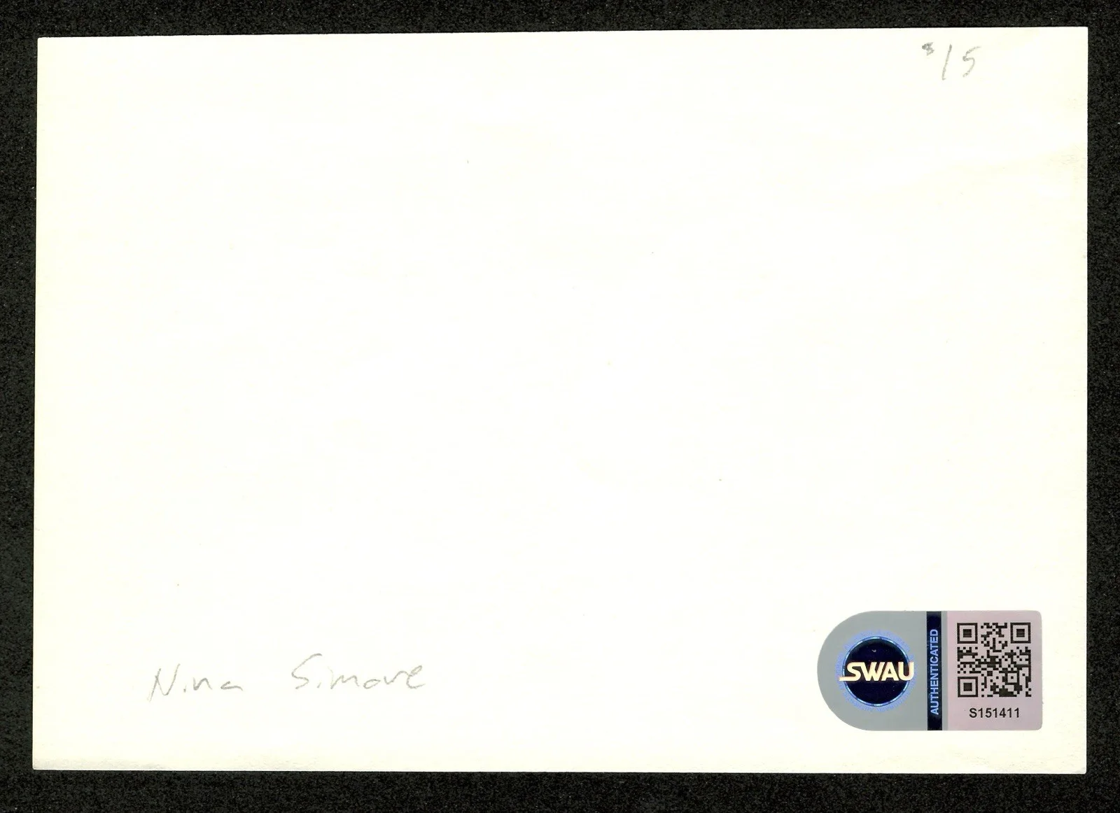 Nina Simone Signed Autographed 4 x 5.5 Album Page SWAU Cert, изображение 2