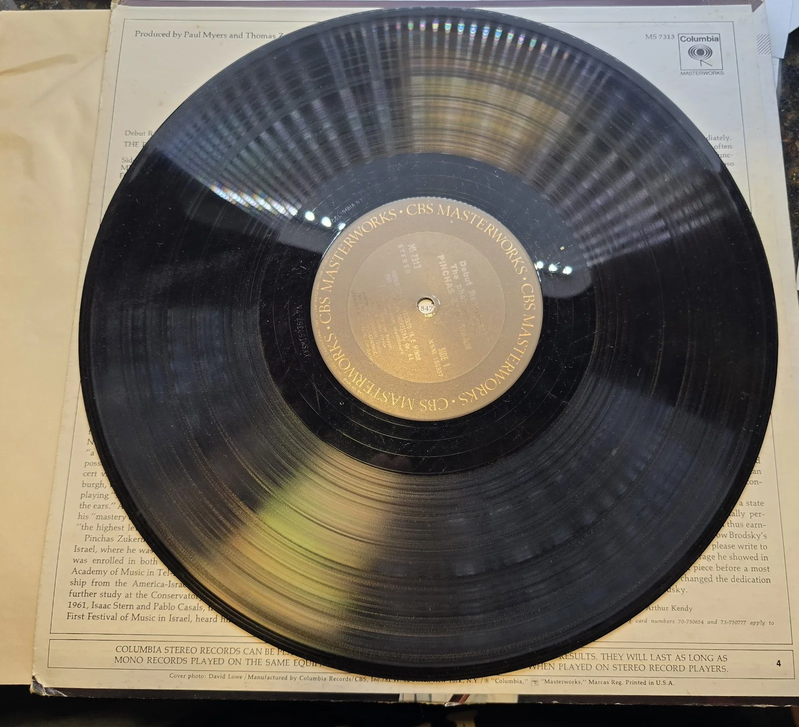RARE Pinchas Zuckerman Signed Mendelssohn Violin Concerto Record Autographed, изображение 4