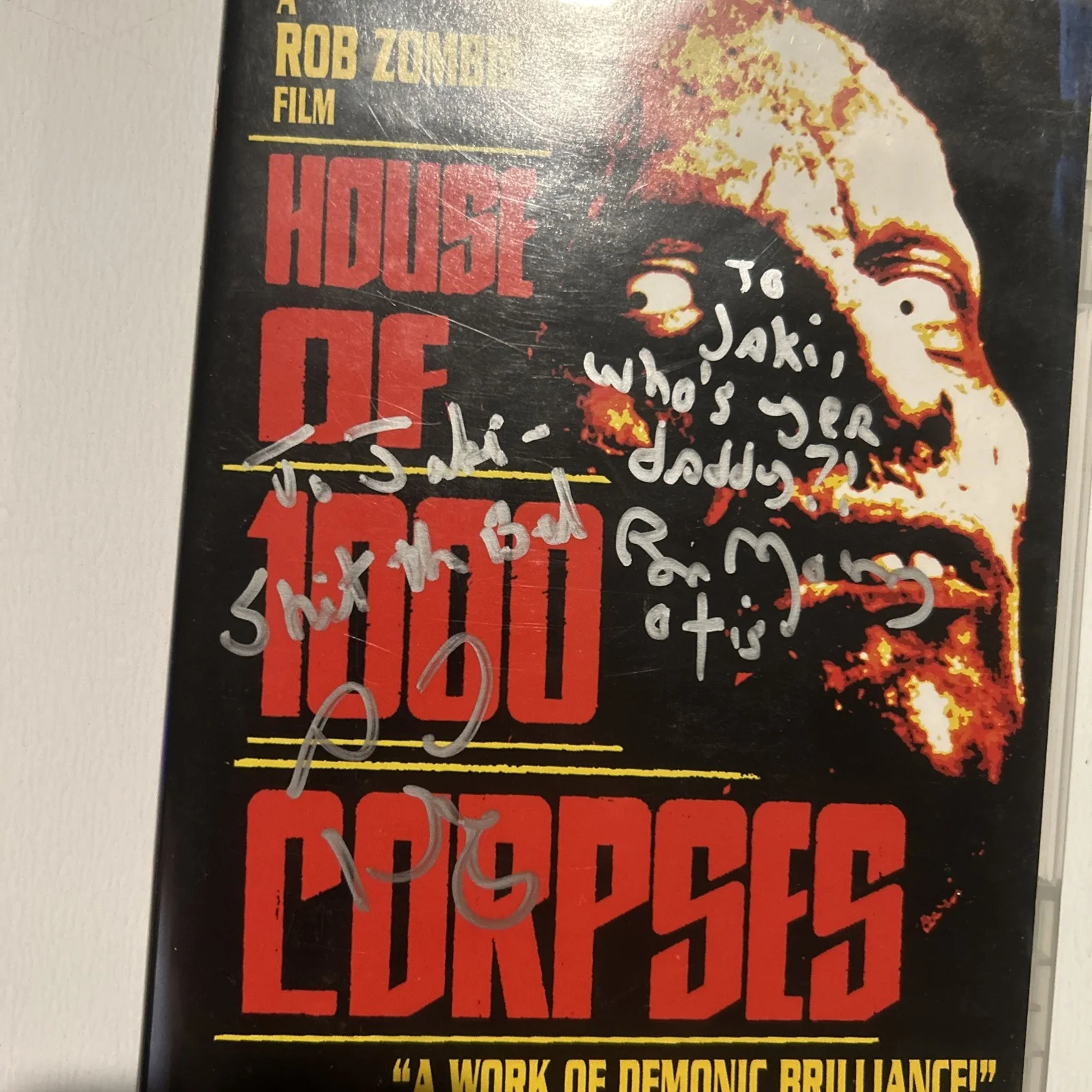 SIGNED Autographed Inscription DVD House Of A Thousand Corpse 2002, изображение 2