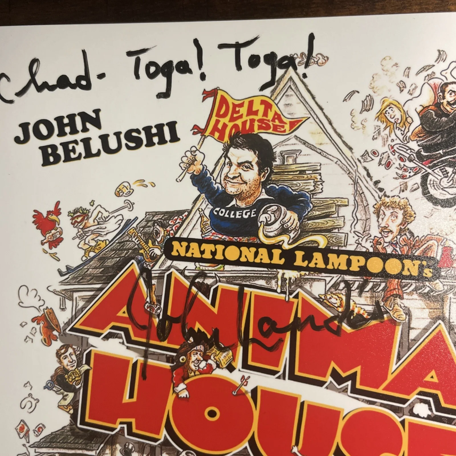 John Landis — John Landis Signed Animal House 8x10 Mini Movie Poster Photo Autograph Inscribed, изображение 2