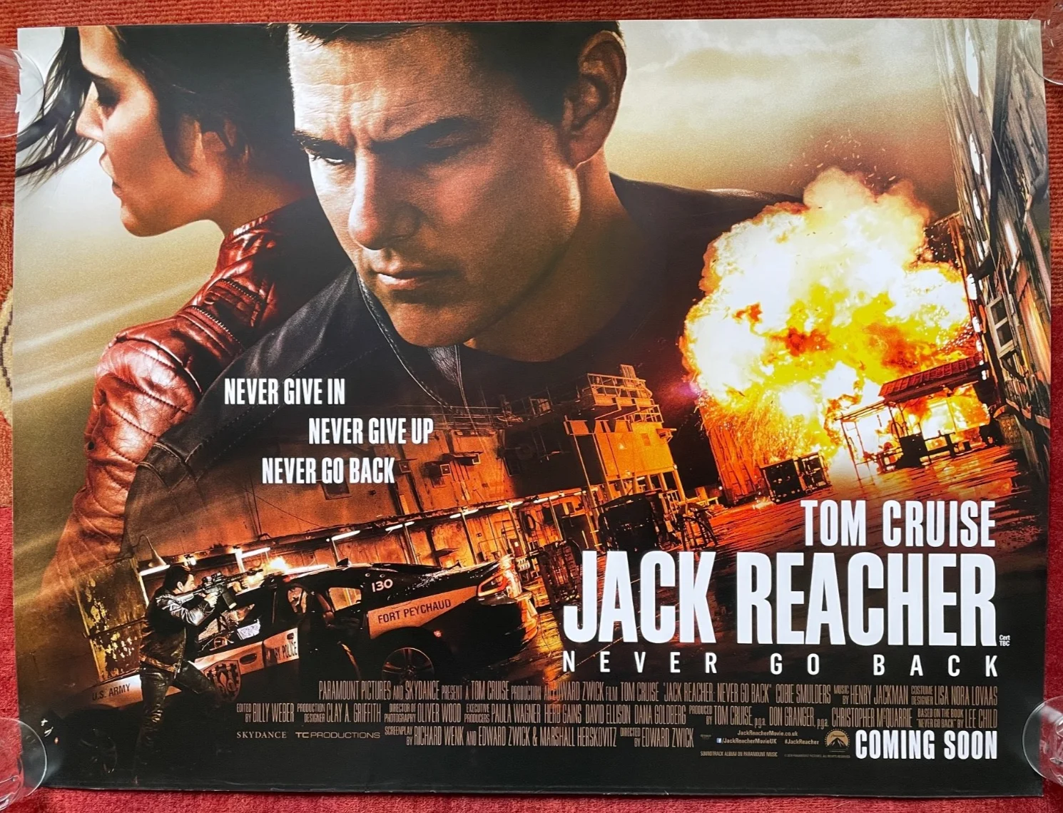 COLLATERAL (2004) Original UK Quad Movie Poster Tom Cruise + JACK REACHER BONUS, изображение 2