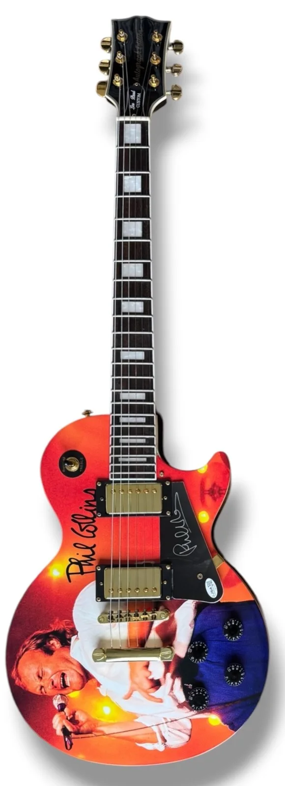 Phil Collins Signed Guitar Custom Graphics JSA COA Genesis In The Air Tonight!, image 3