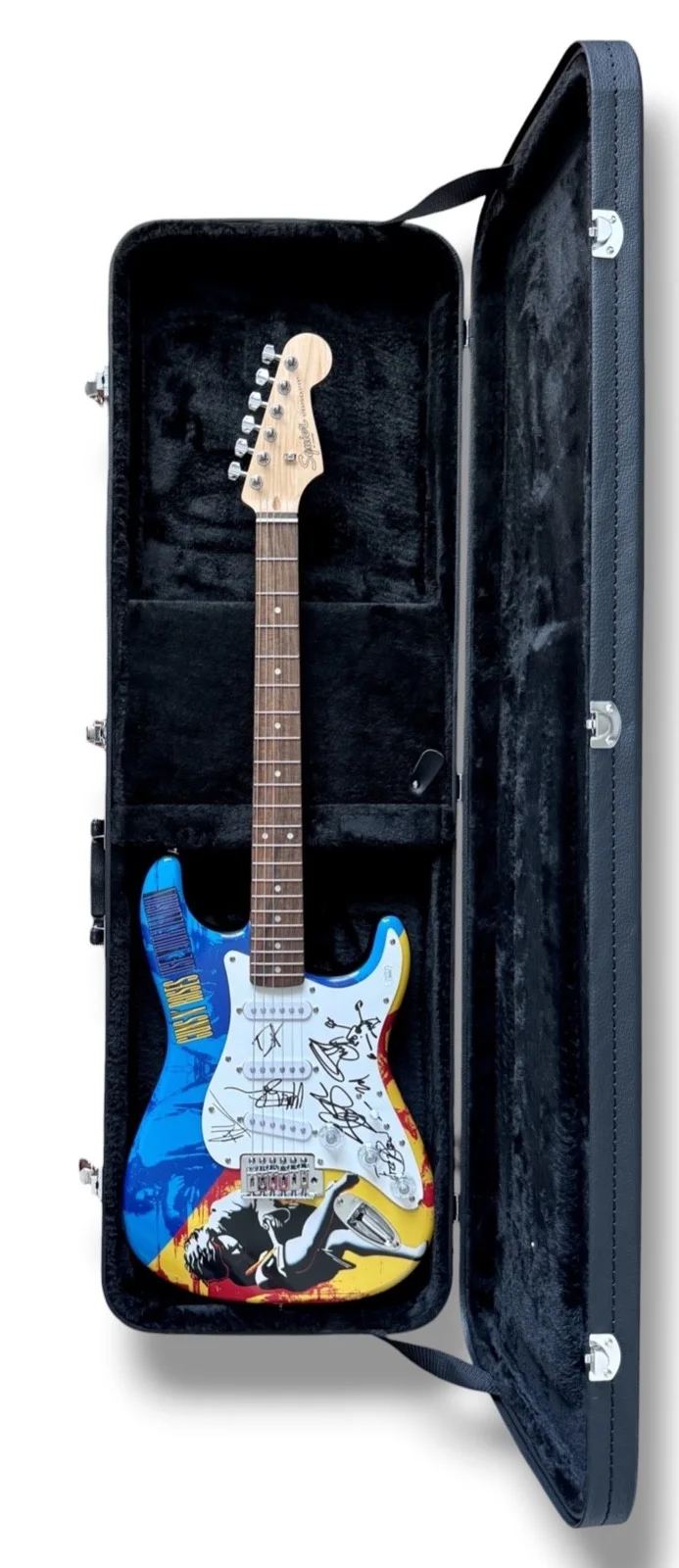 Guns N Roses Signed Guitar Custom JSA COA Axl Rose Slash Sketch Duff McKagan +2!, image 5