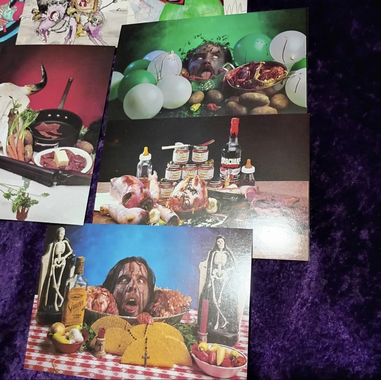 The Ghoulish Gourmet Rob Zombie / Chuck Bisquits True Cannibals Postcards Punk, image 4