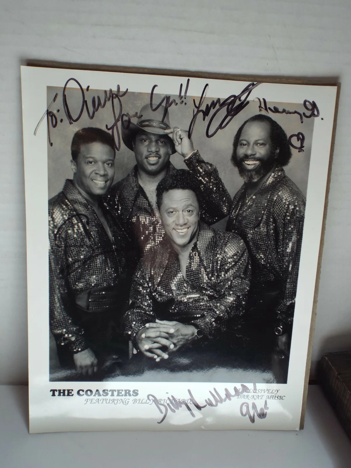 8x10 Photo The Coasters Billy Richards Signed Autographed Photograph Black White, image 5