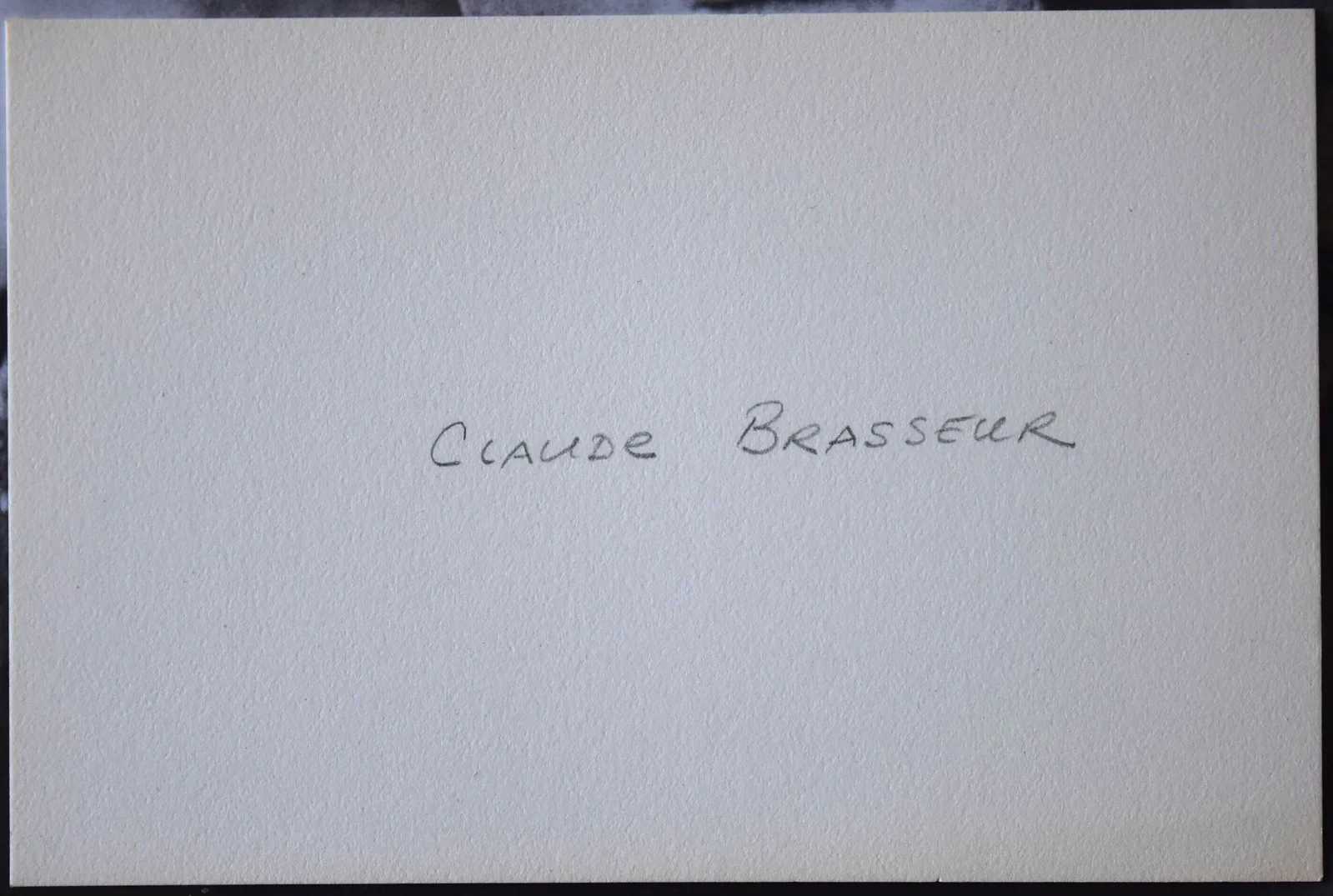 Claude Brasseur Hand Signed Card, image 3