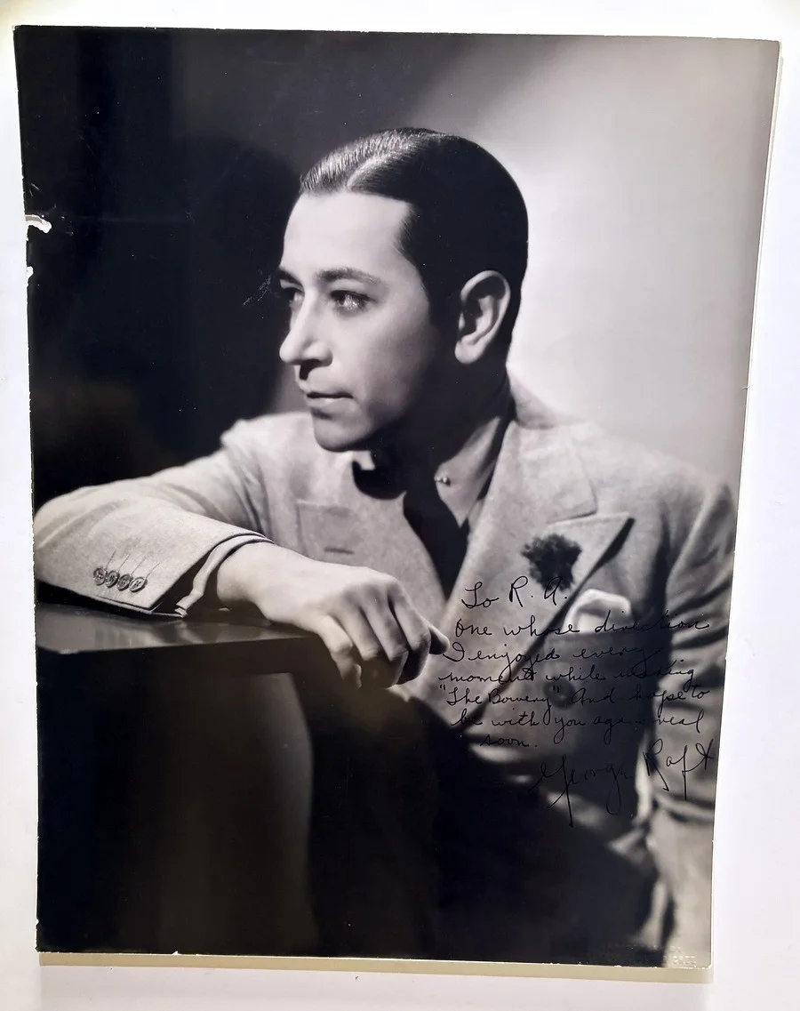 George Raft — Fantastic George Raft Signed Inscribed 10x13 Photo to Director Raoul Walsh 1933