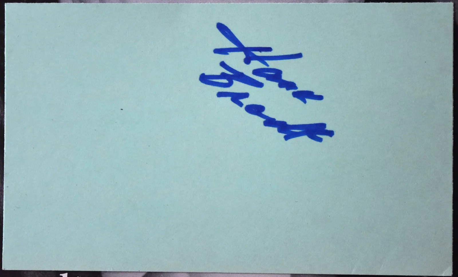 Hank Brandt Hand Signed Card, image 2