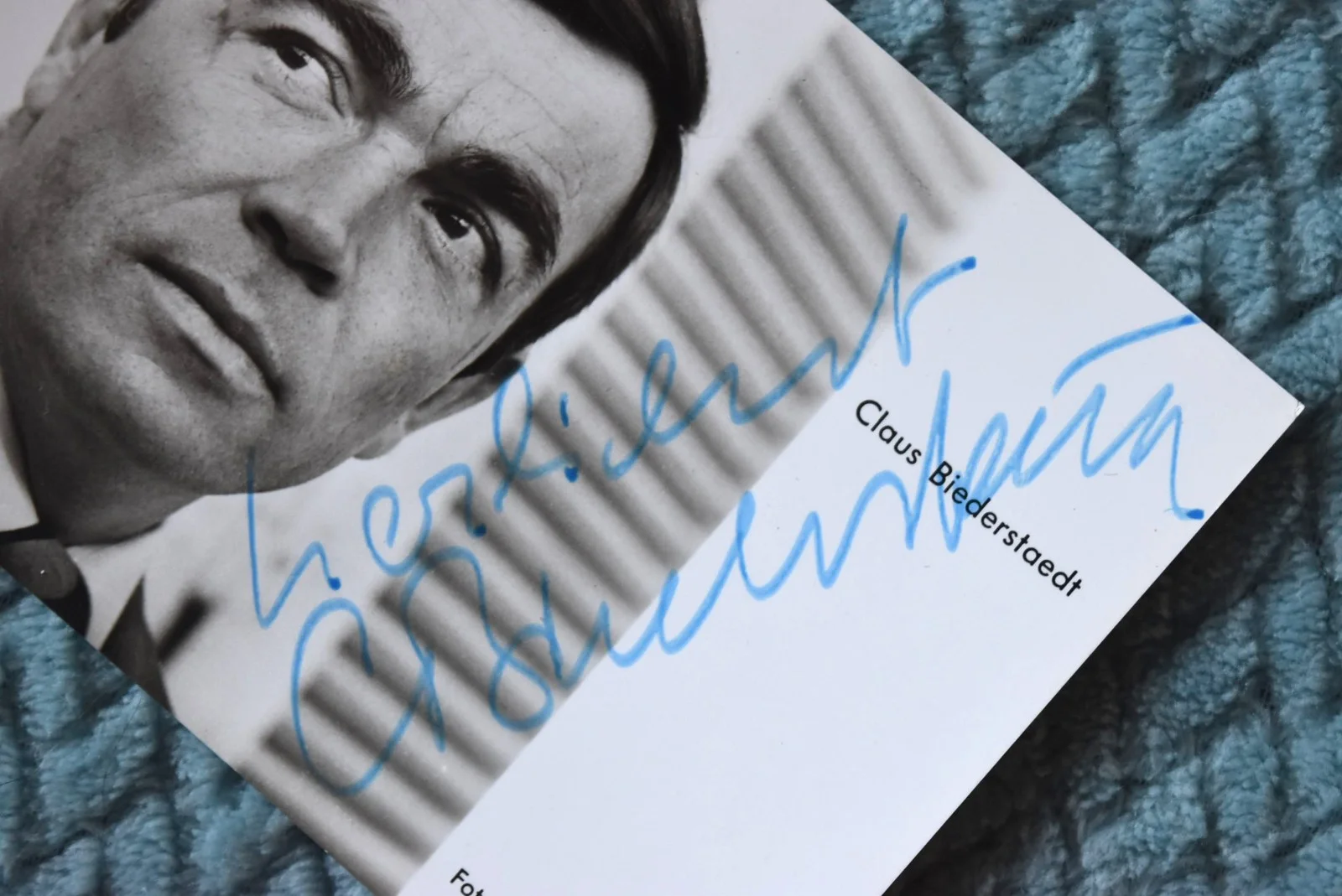 Claus Biederstaedt Hand Signed Postcard, image 3
