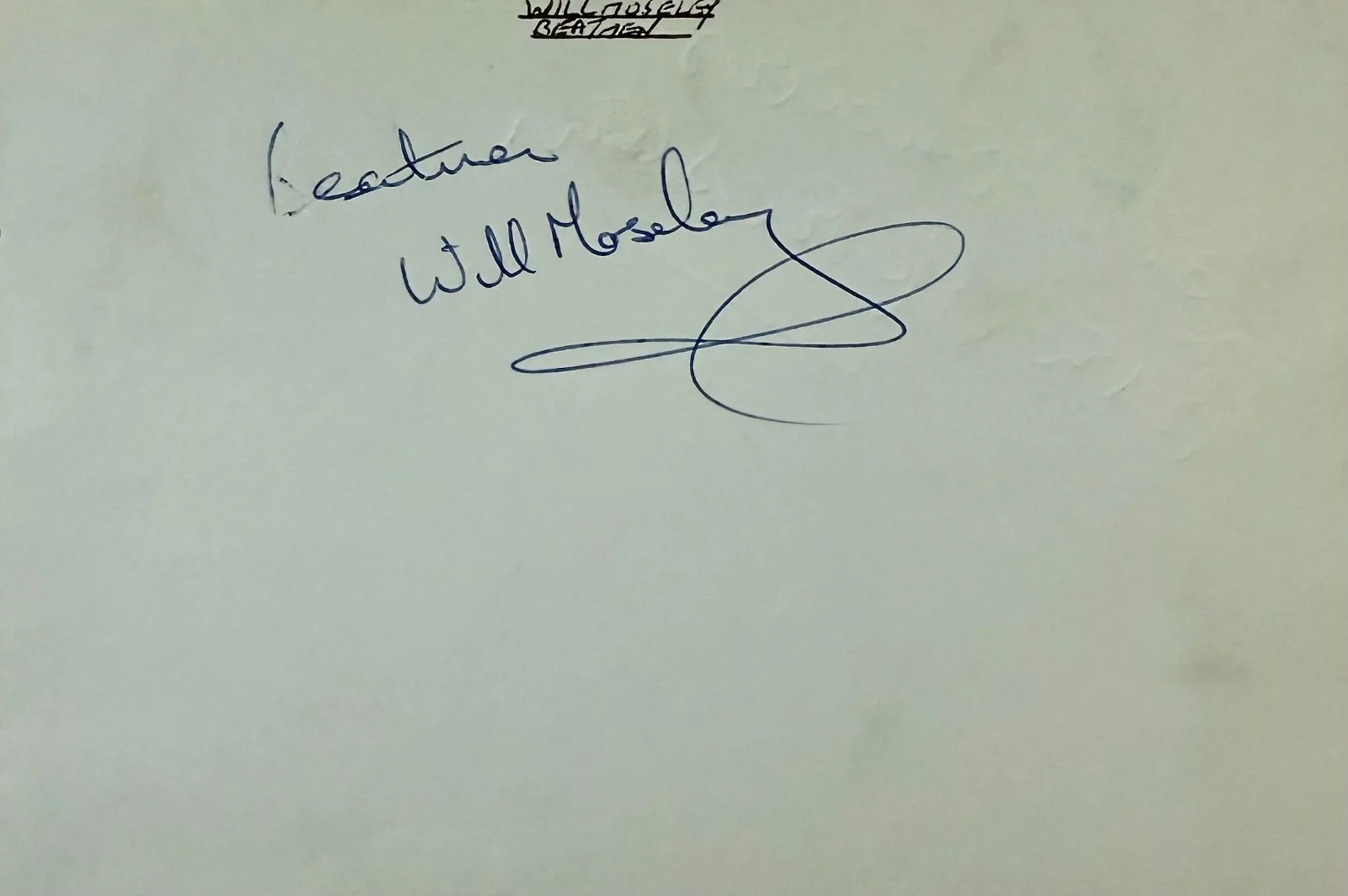 BILL MOSELEY & PETER ALDERSLEY Autograph Signed 4x6 ALBUM PAGE FABULOUS BEATMEN, изображение 2