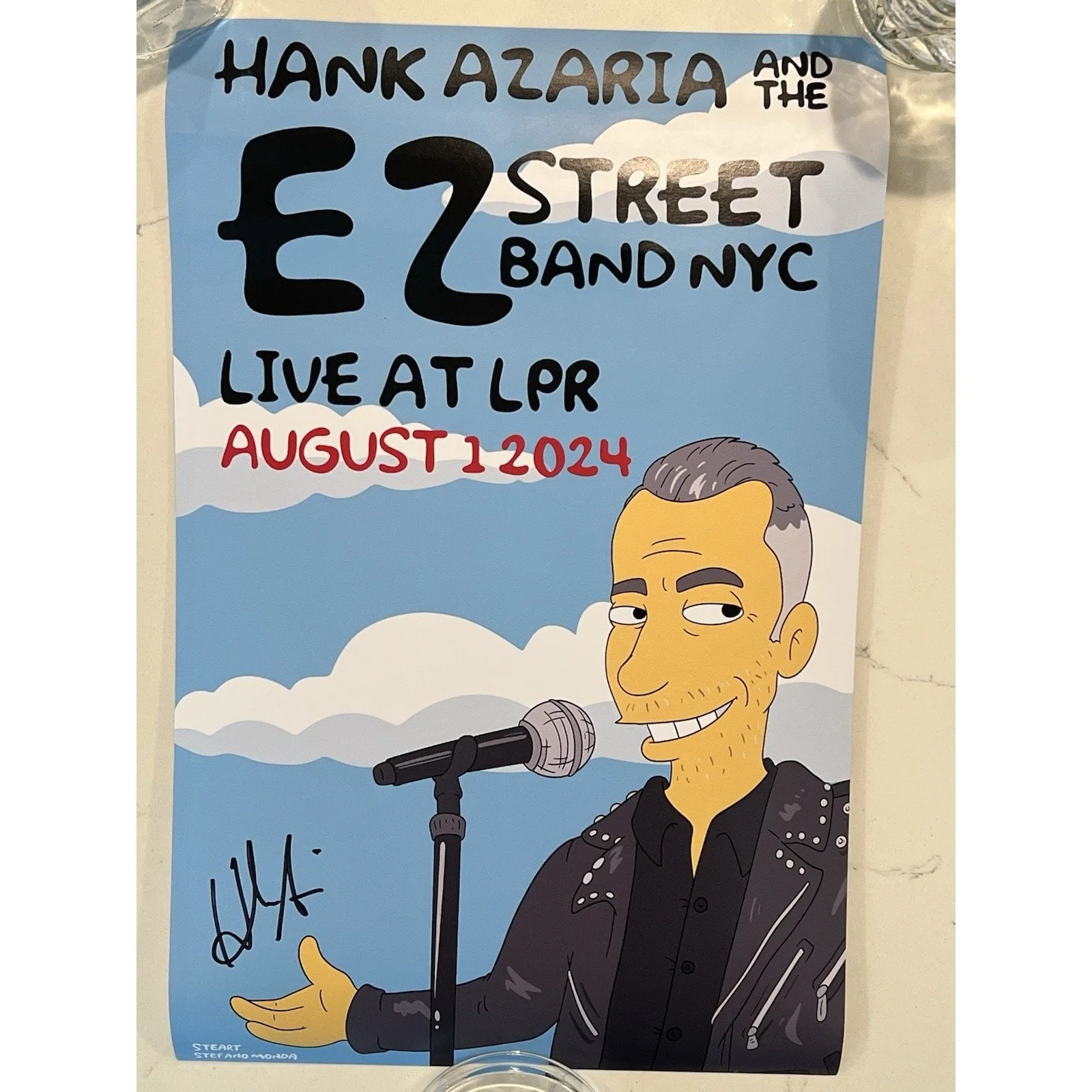 Hank Azaria — Hank Azaria & The EZ Street Band Simpson Inspired Signed 12x18 Poster Autograph2