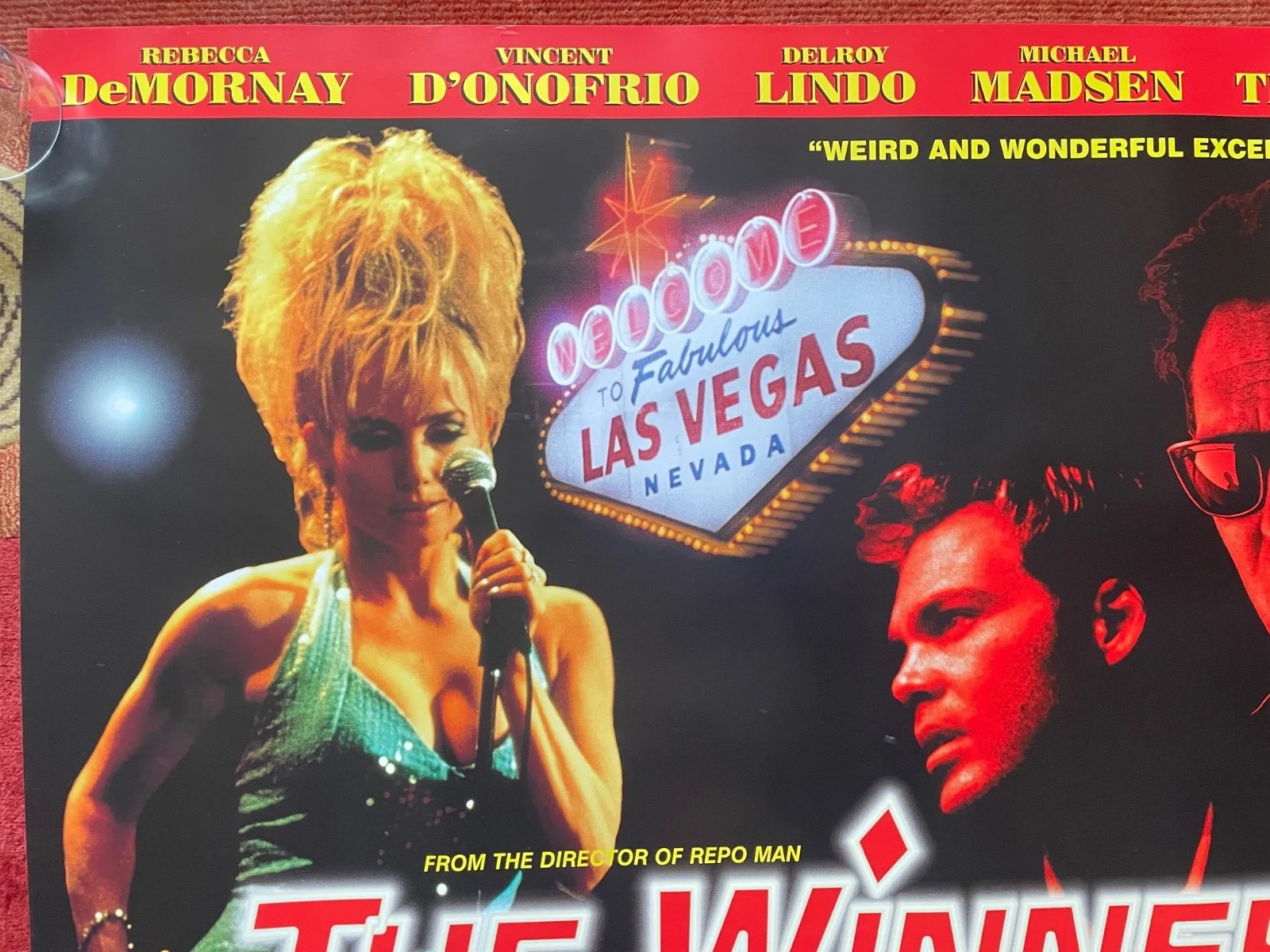 THE WINNER (1996) Original UK Quad Movie Poster Rebecca DeMornay, Alex Cox (DIR), изображение 2