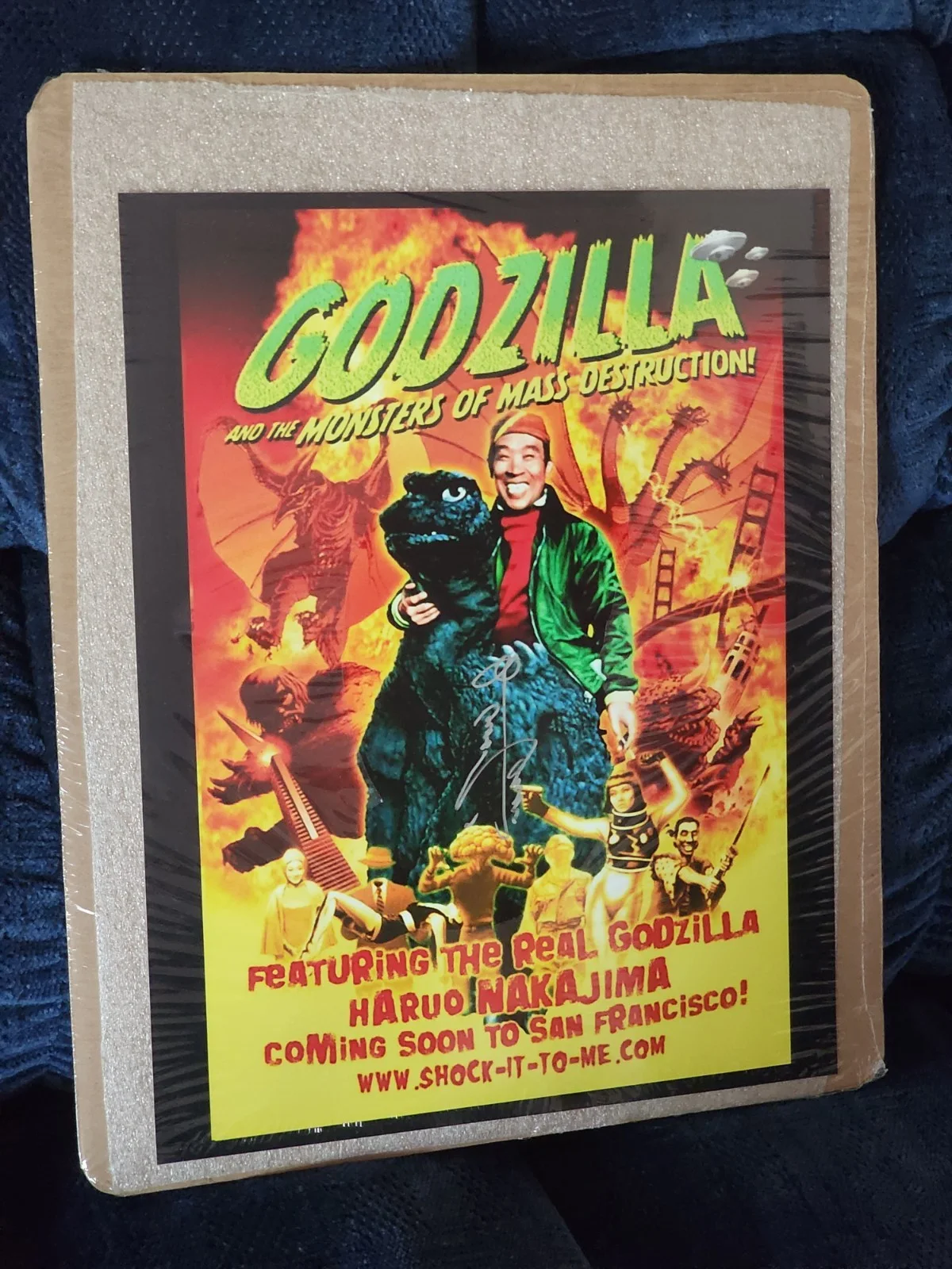 Haruo Nakajima — Haruo Nakajima autographed godzilla print never offered to the public "rare", изображение 3