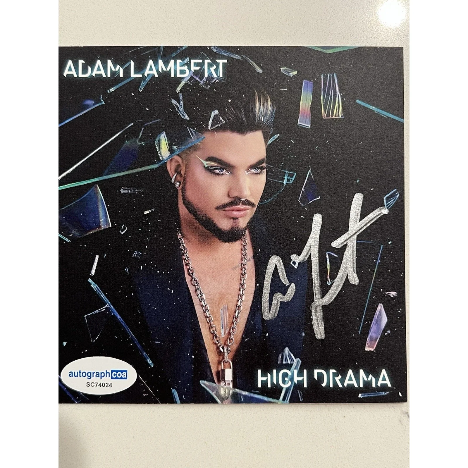 Adam Lambert - COA High Drama Cd with Signed / Autographed Art card ACOA #2, изображение 5
