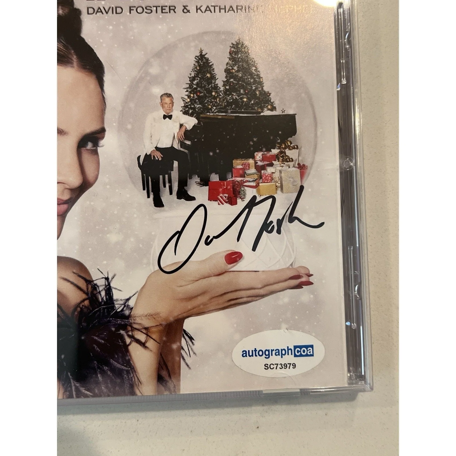 DAVID FOSTER KATHARINE MCPHEE Signed Autograph CD "Christmas Songs" ACOA #3, изображение 4