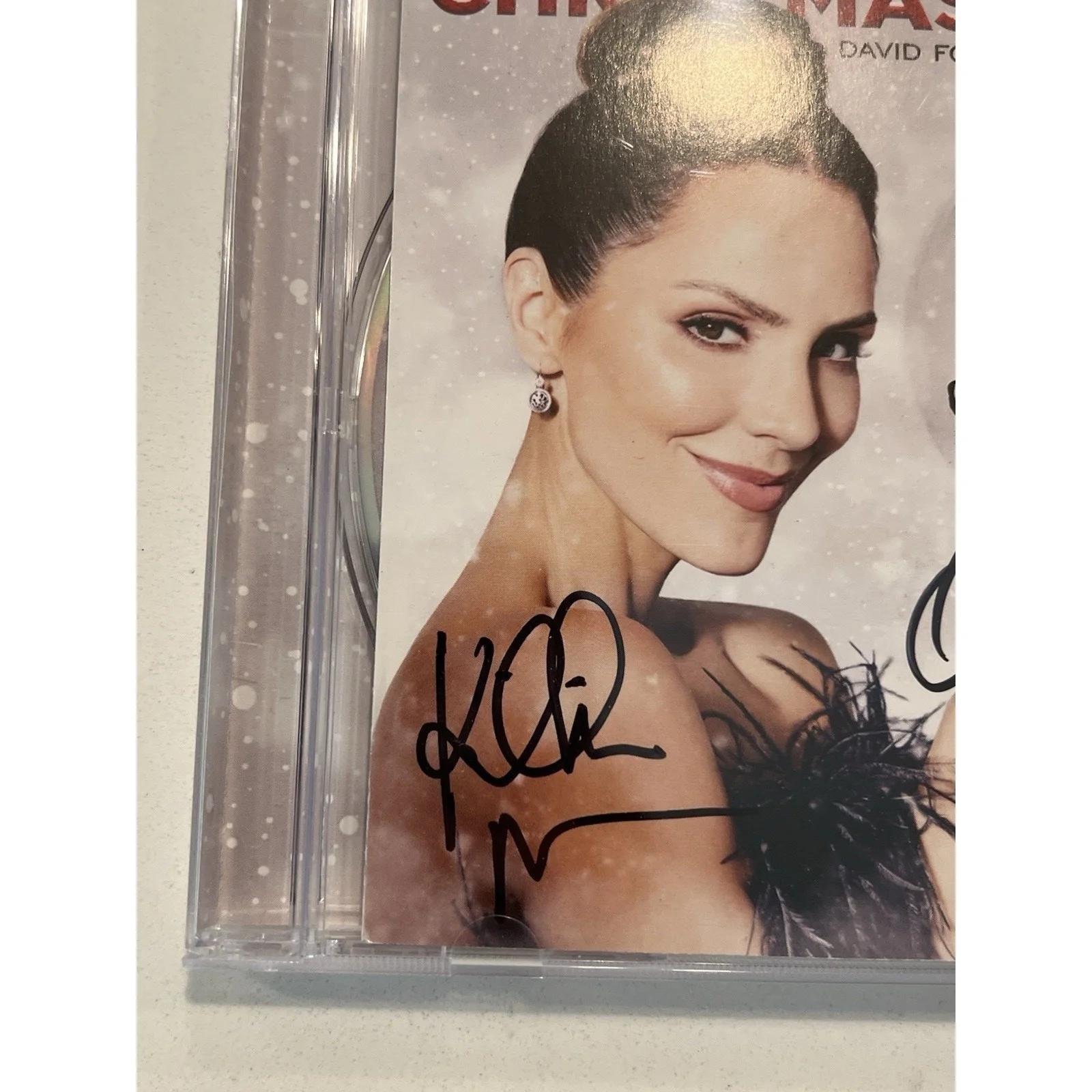 DAVID FOSTER KATHARINE MCPHEE Signed Autograph CD "Christmas Songs" ACOA #2, изображение 3