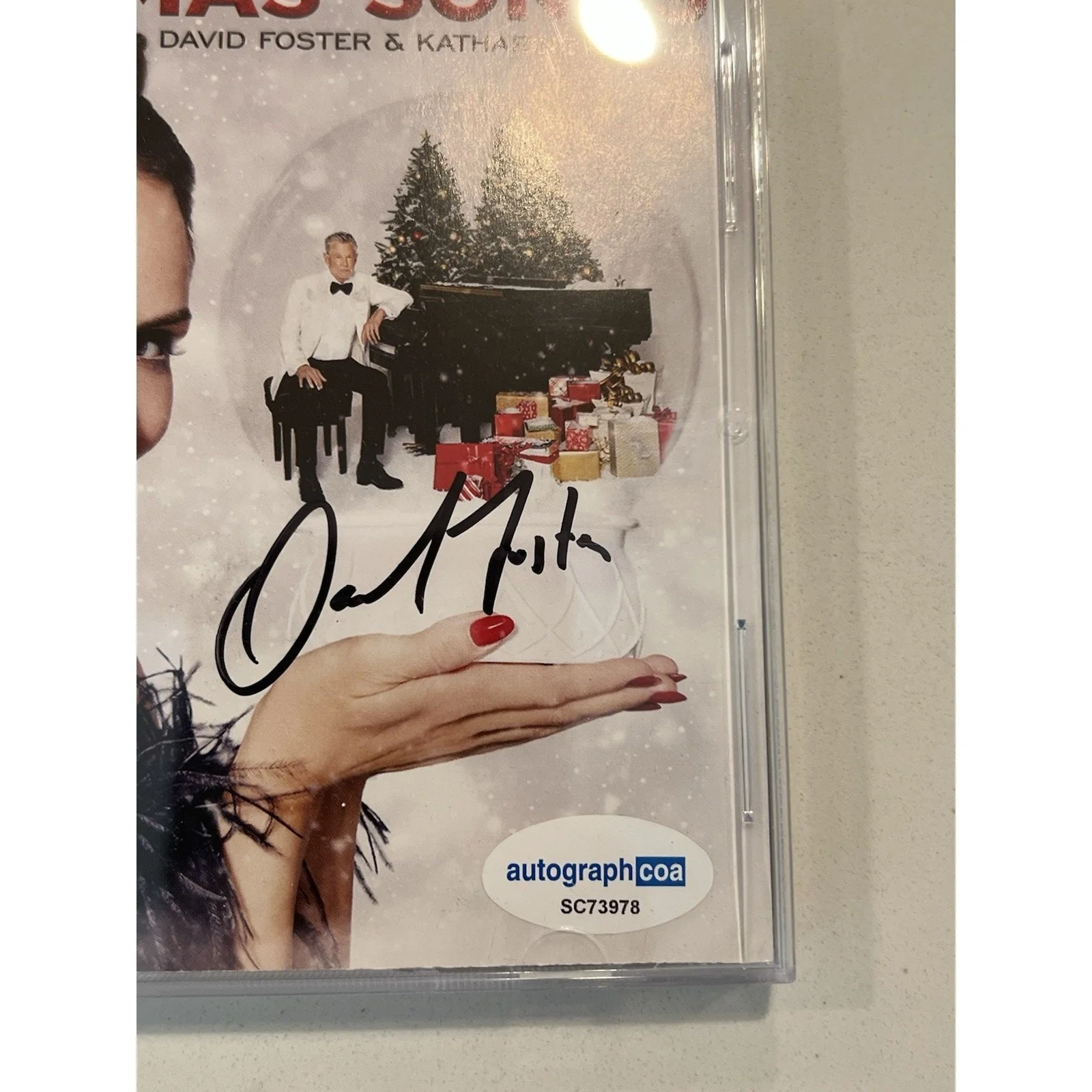 DAVID FOSTER KATHARINE MCPHEE Signed Autograph CD "Christmas Songs" ACOA #2, изображение 4