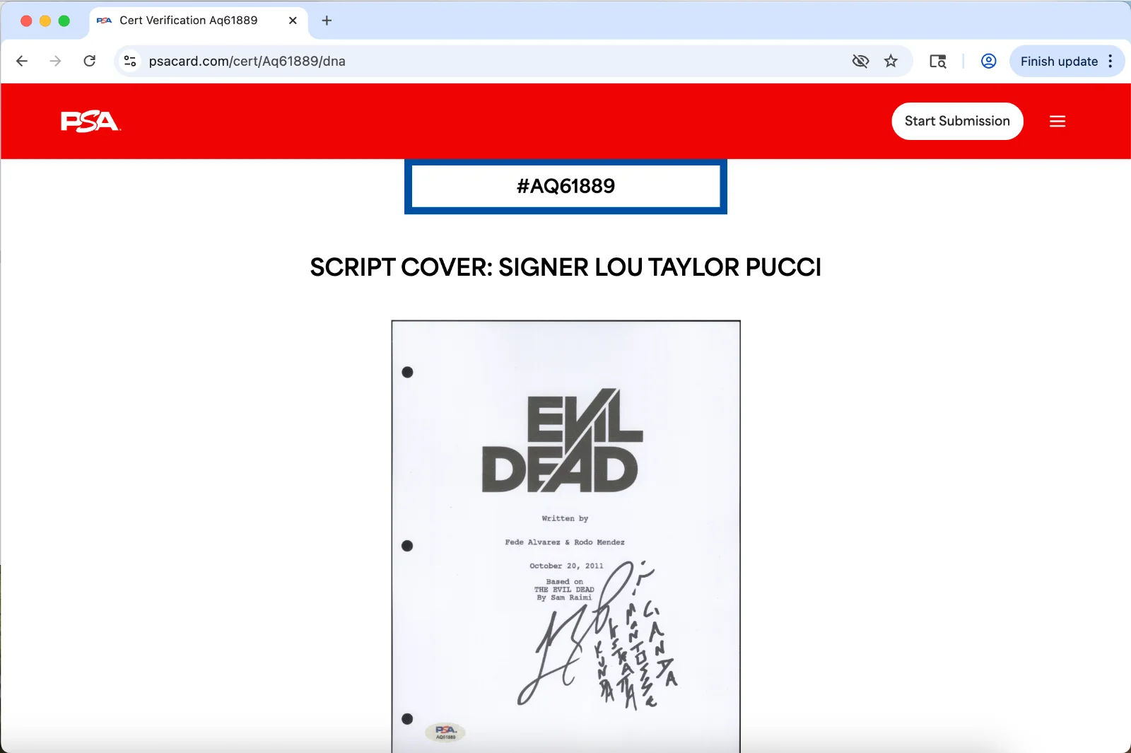 Lou Taylor Pucci — Lou Taylor Pucci signed Evil Dead script full 103 pages PSA DNA autograph, image 3